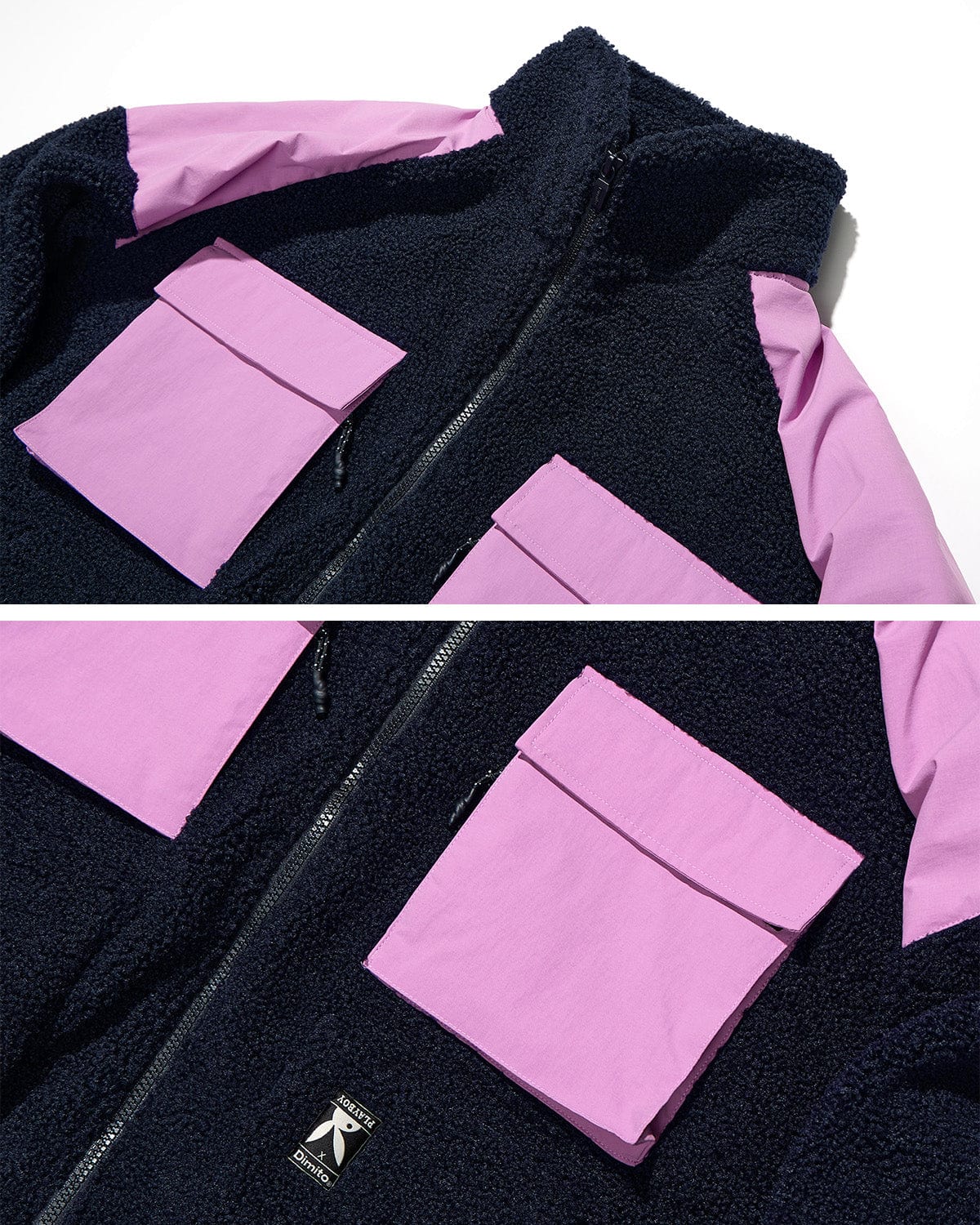[PROMO] (PLAYBOY X DIMITO) FLEECE JACKET NAVY
