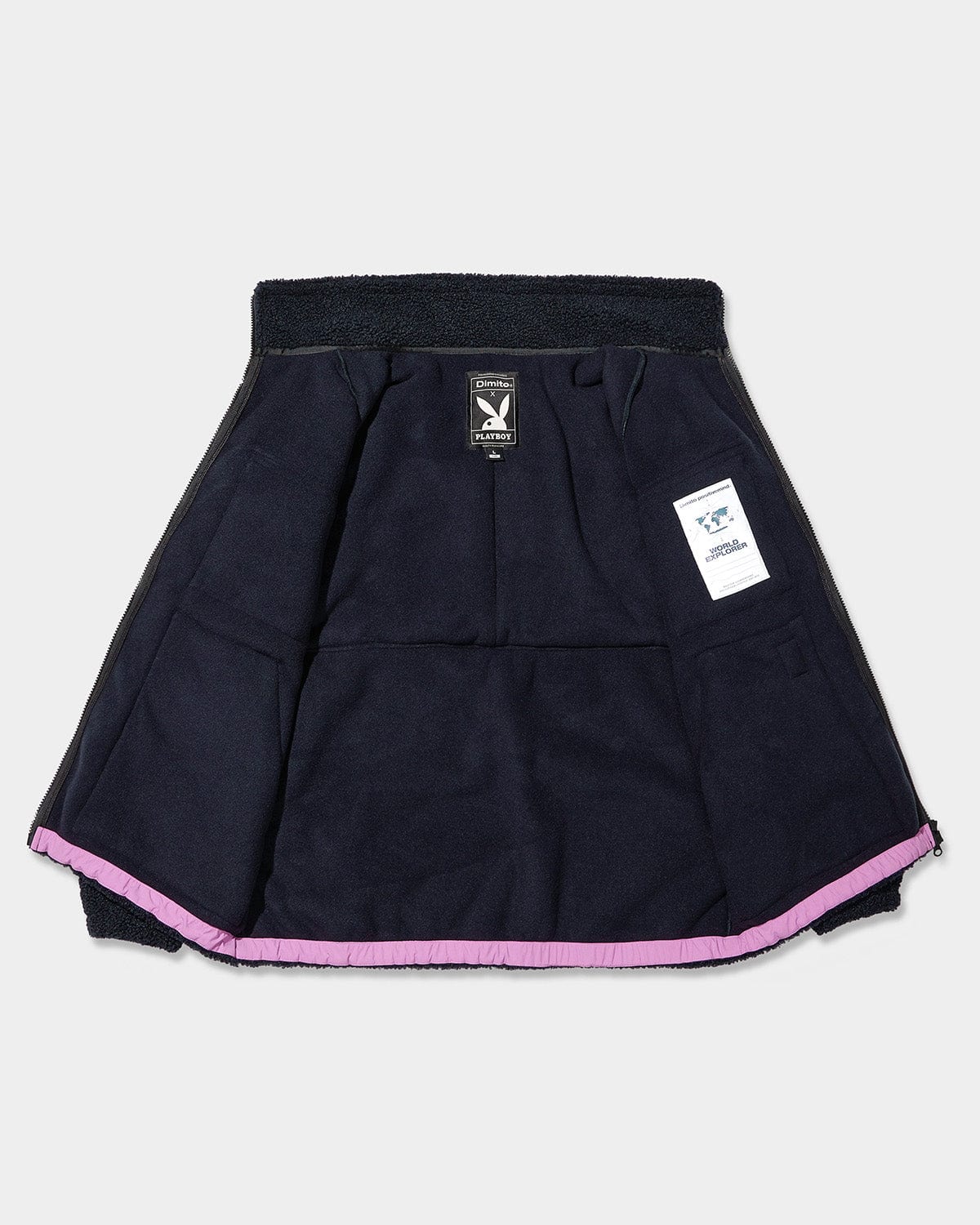 [INVITED] (PLAYBOY X DIMITO) FLEECE JACKET NAVY