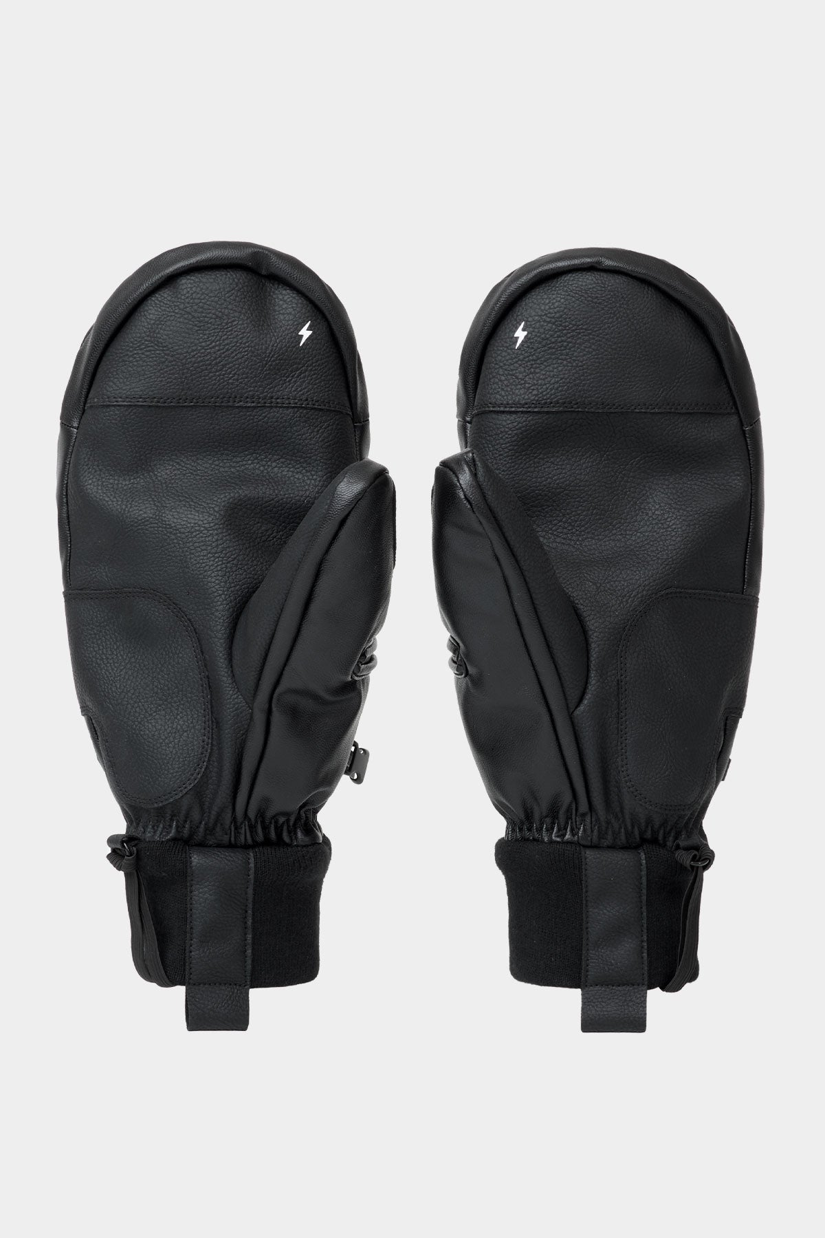 VERT [PLAYBOY x DIMITO] PIPING FAUX LEATHER MITTEN BLACK