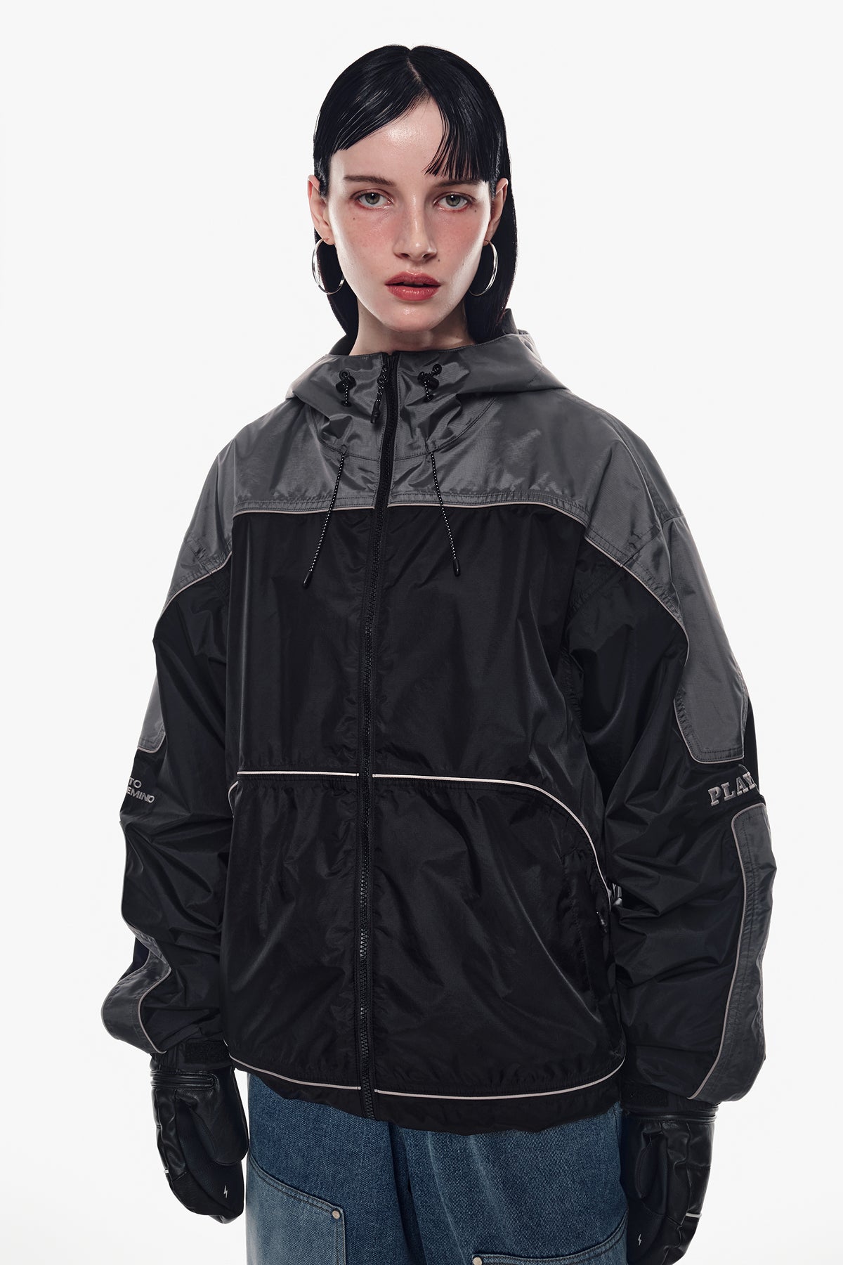 VERT [PLAYBOY x DIMITO] PIPING TRACK JACKET BLACK