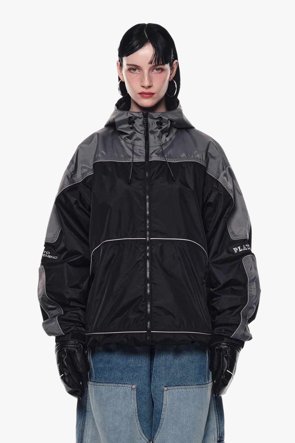 VERT [PLAYBOY x DIMITO] PIPING TRACK JACKET BLACK