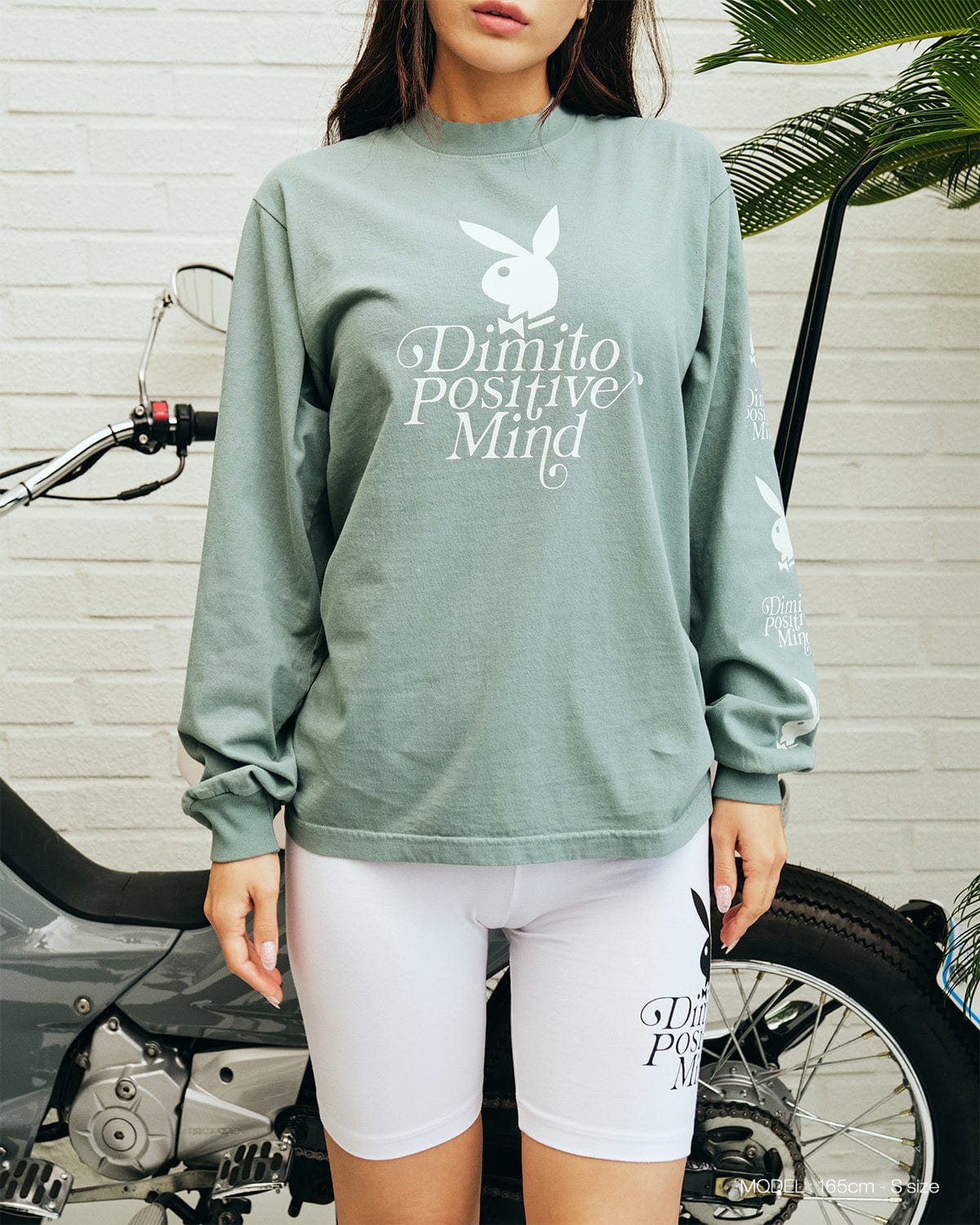 [INVITED] (PLAYBOY X DIMITO) SPANDEX BIKER SHORT WHITE