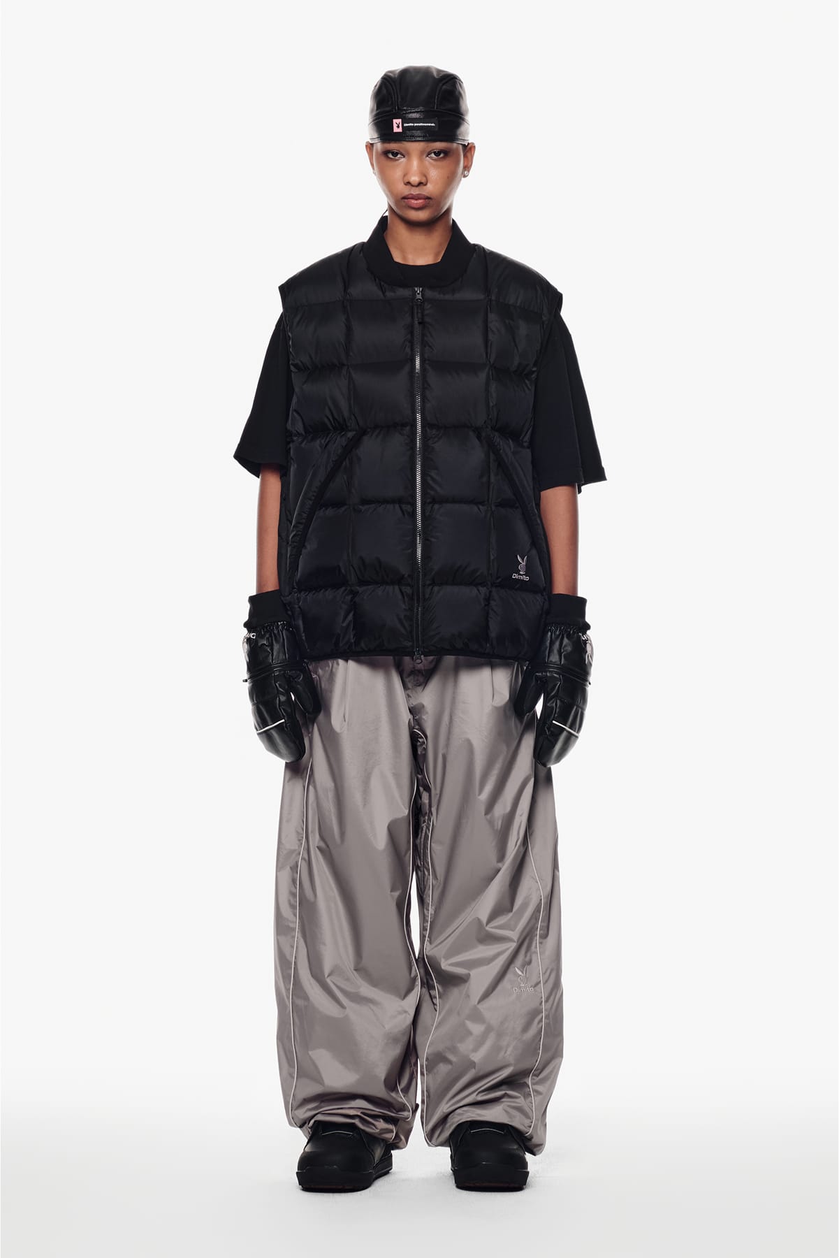[PROMO] [PLAYBOY x DIMITO] STITCHED DOWN VEST BLACK
