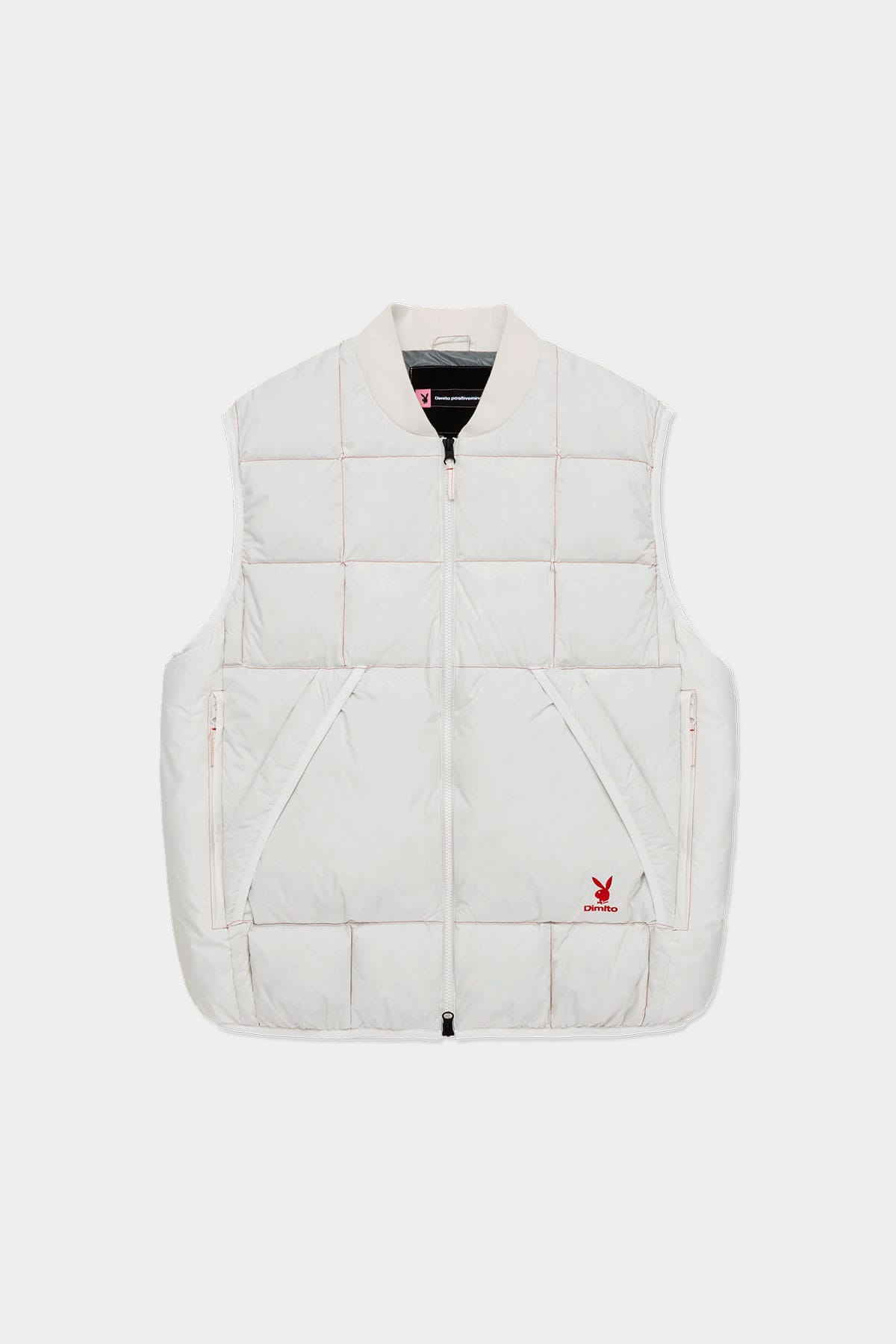 [PROMO] [PLAYBOY x DIMITO] STITCHED DOWN VEST OFF WHITE