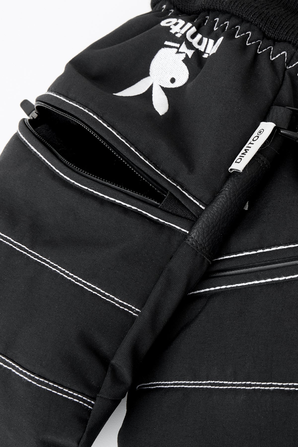 VERT [PLAYBOY x DIMITO] STITCHED EASY ZIP MITTEN DARK RED