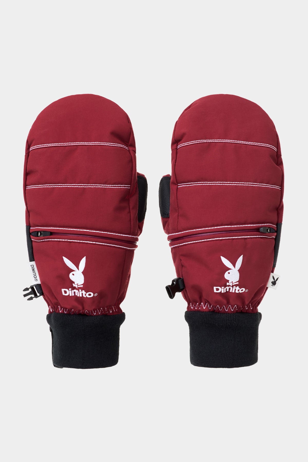 VERT [PLAYBOY x DIMITO] STITCHED EASY ZIP MITTEN DARK RED