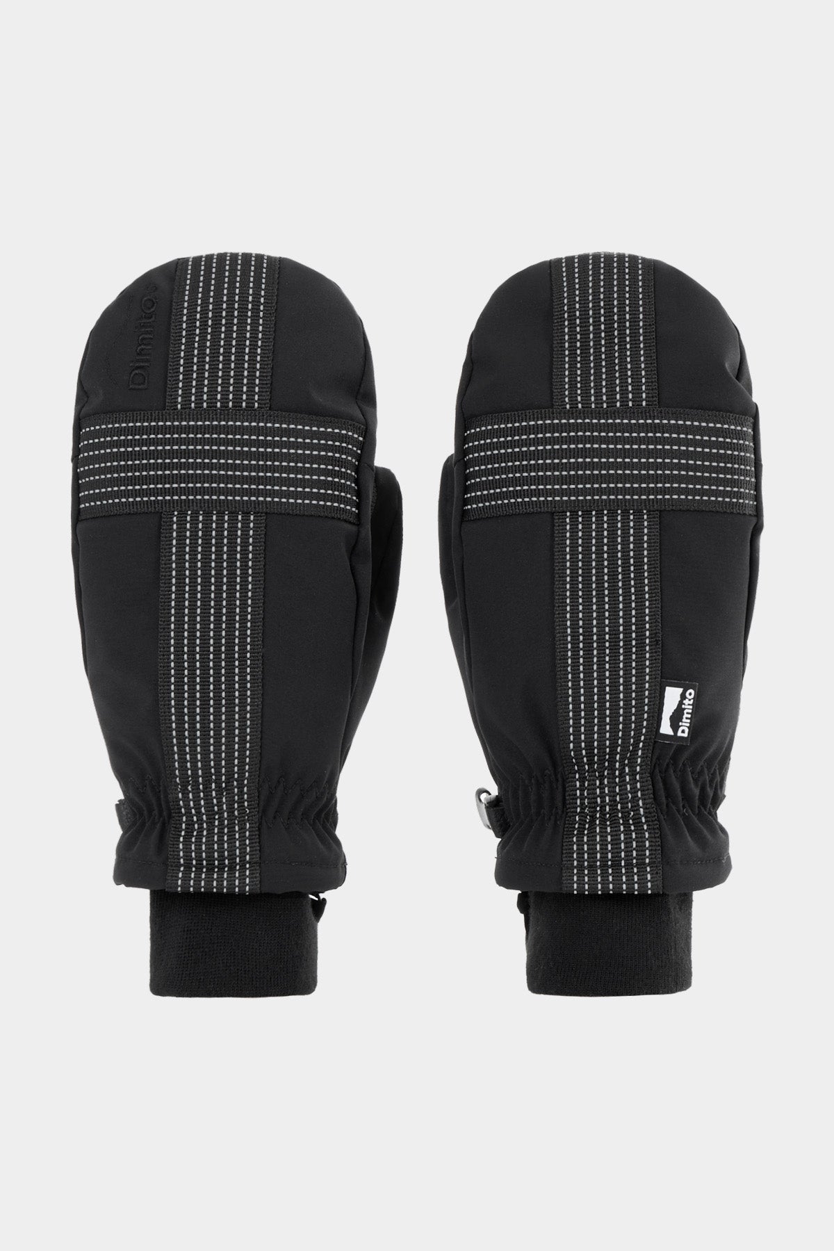 VERT REFLECTIVE CROSS BAND MITTEN BLACK