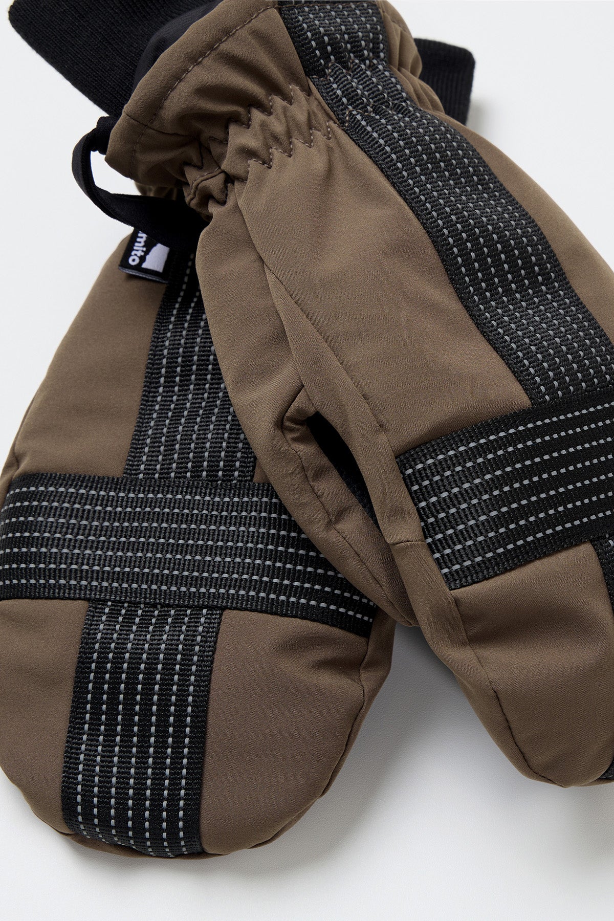 VERT REFLECTIVE CROSS BAND MITTEN MUD