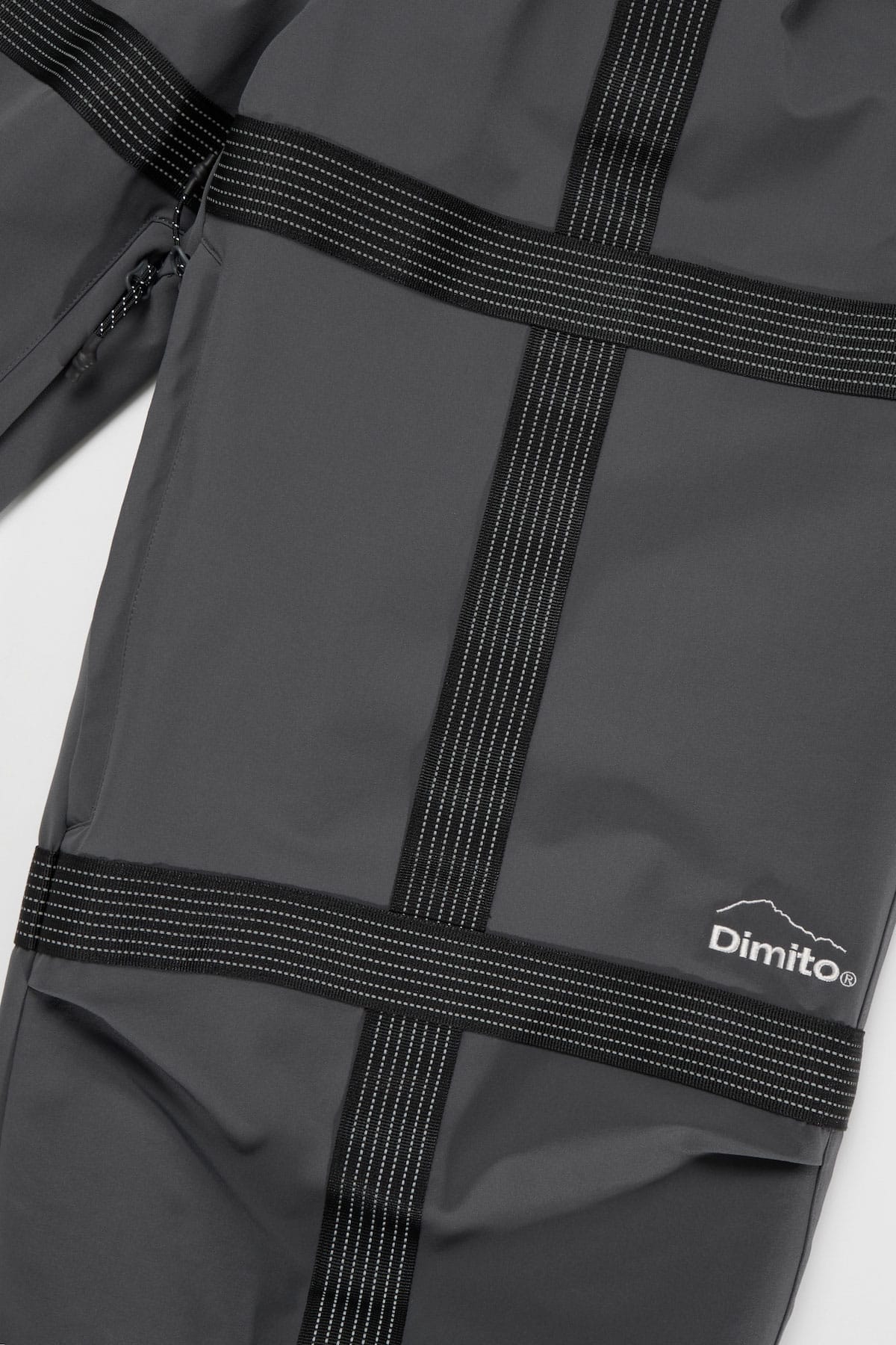 [INVITED] REFLECTIVE LINE BANDED PANTS (WIDE FIT LV.2) BLACK