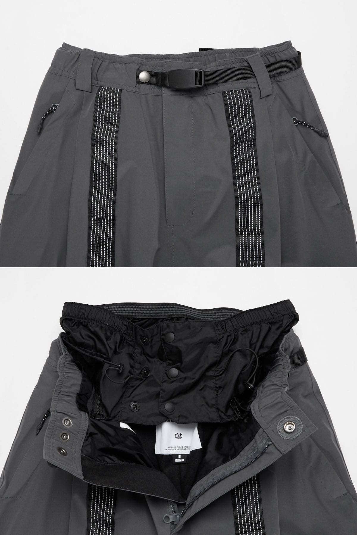 [INVITED] REFLECTIVE LINE BANDED PANTS (WIDE FIT LV.2) BLACK
