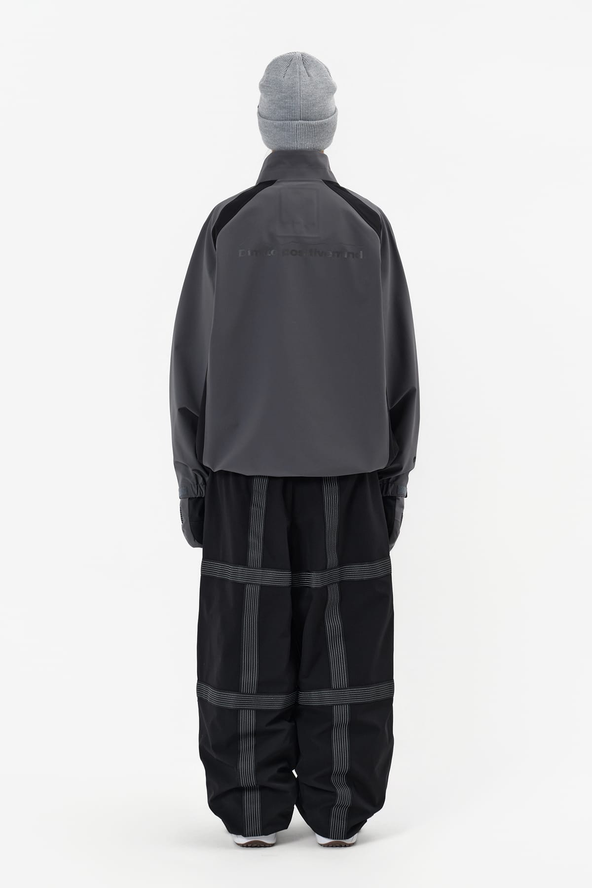 [INVITED] REFLECTIVE LINE BANDED PANTS (WIDE FIT LV.2) BLACK