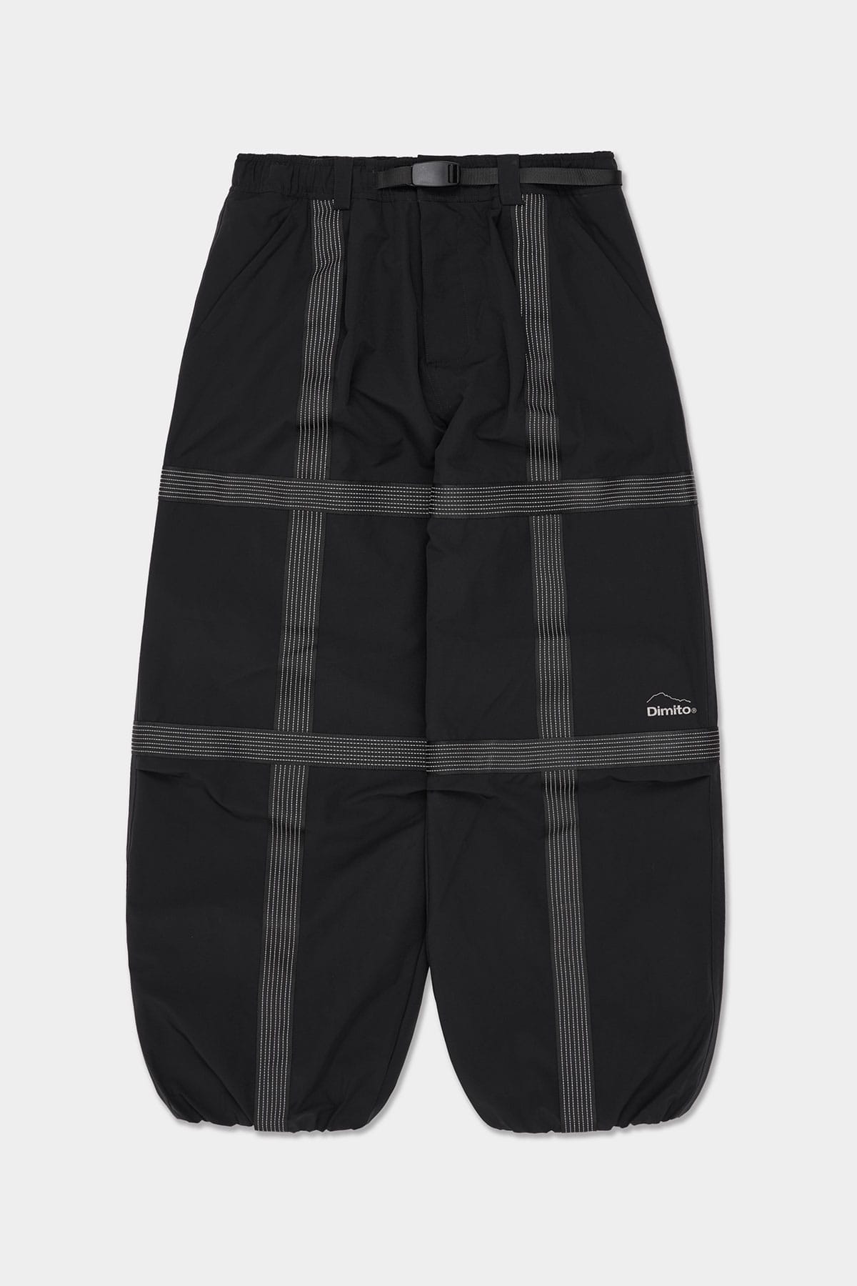 [PROMO] REFLECTIVE LINE BANDED PANTS (WIDE FIT LV.2) BLACK