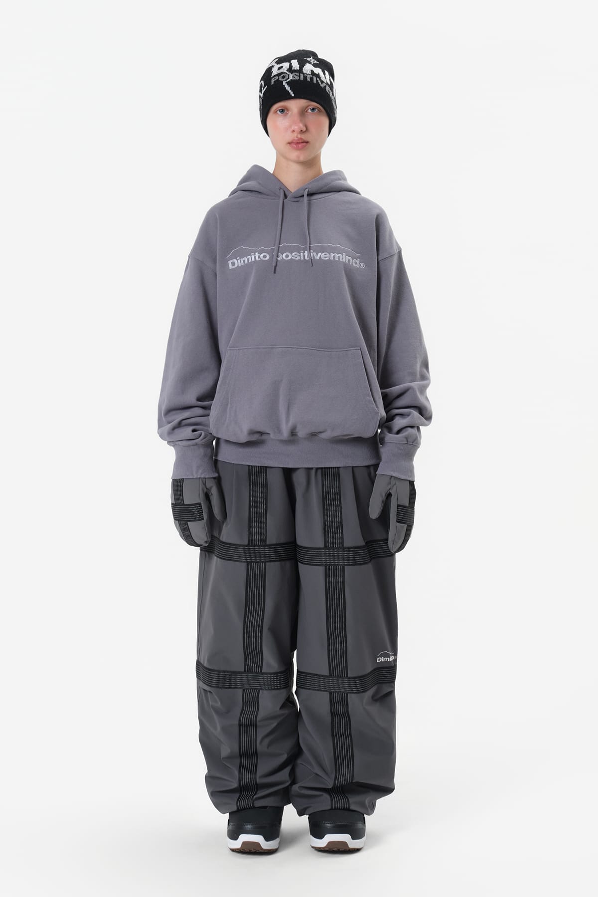 [INVITED] REFLECTIVE LINE BANDED PANTS (WIDE FIT LV.2) COOL GREY