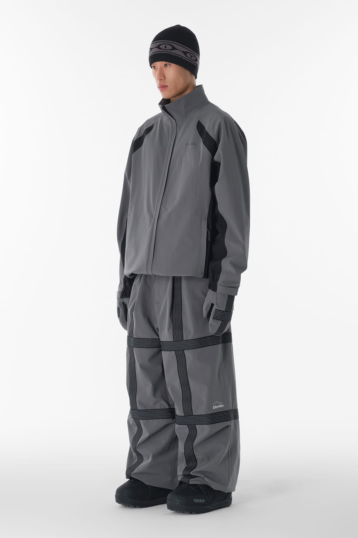 [PROMO] REFLECTIVE LINE BANDED PANTS (WIDE FIT LV.2) COOL GREY