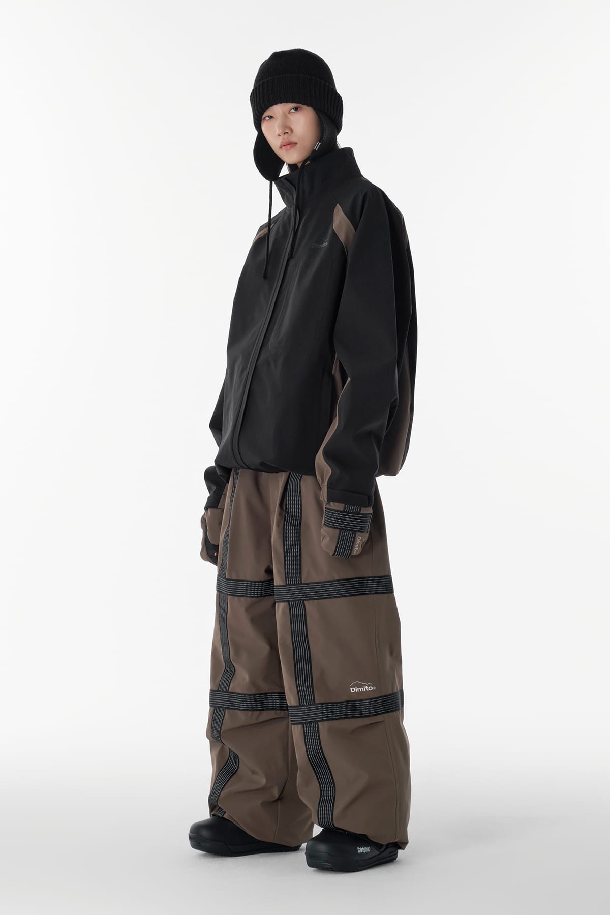 [INVITED] REFLECTIVE LINE BANDED PANTS (WIDE FIT LV.2) MUD