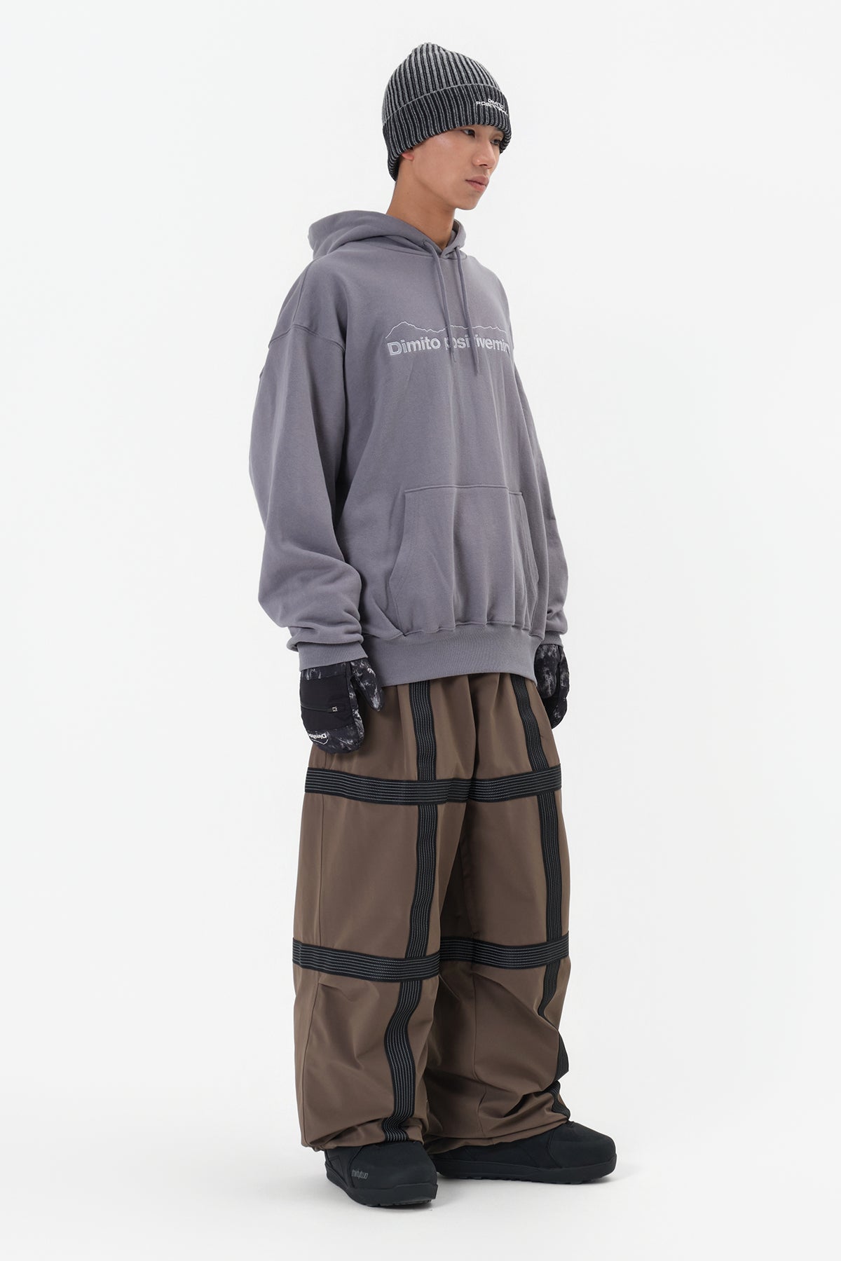VERT REFLECTIVE LINE BANDED PANTS (WIDE FIT LV.2) MUD