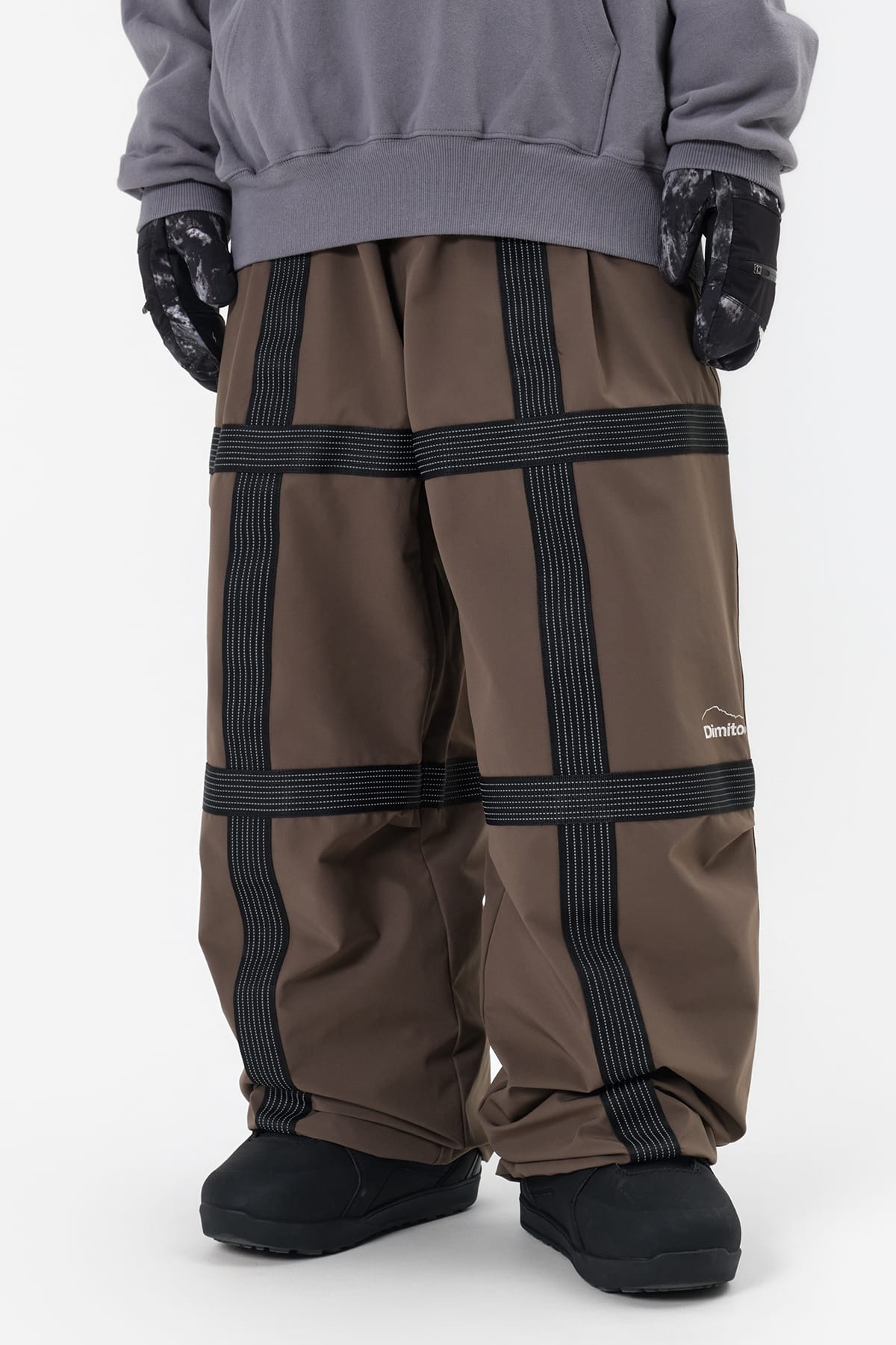 [INVITED] REFLECTIVE LINE BANDED PANTS (WIDE FIT LV.2) MUD