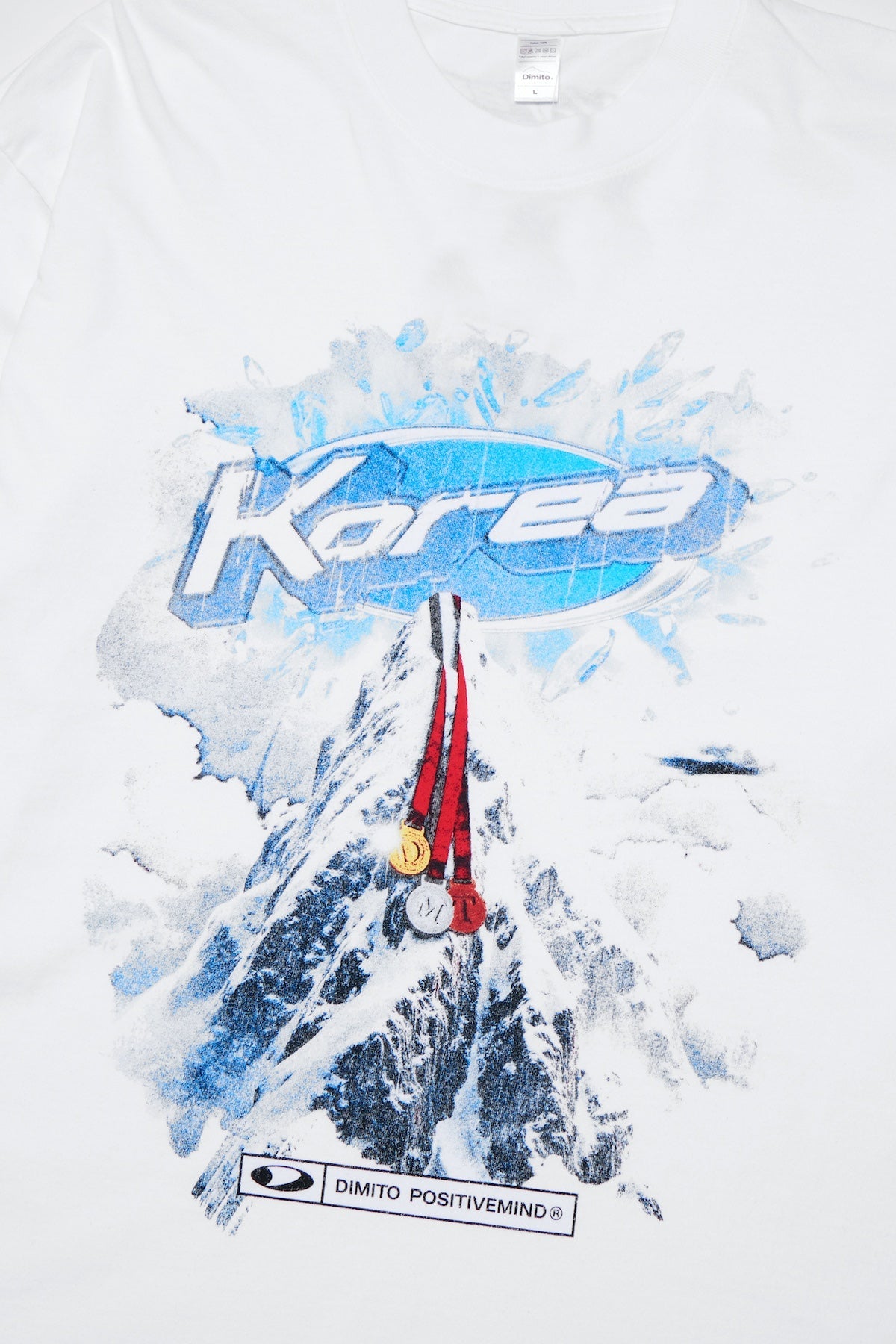 [INVITED] TEAM KOREA REPLICA COLLAGE LSV GD 6.5OZ TEE WHITE