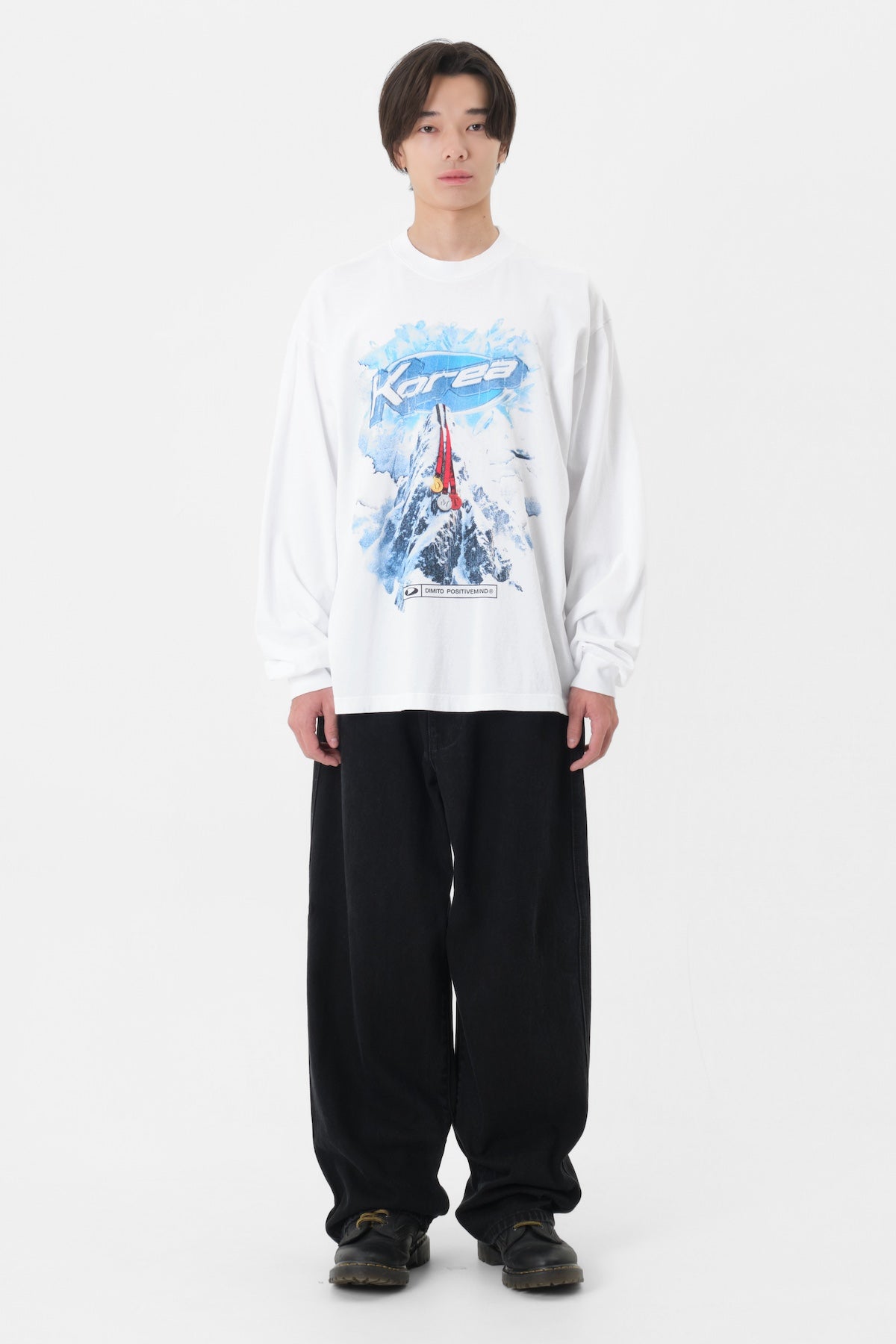[INVITED] TEAM KOREA REPLICA COLLAGE LSV GD 6.5OZ TEE WHITE