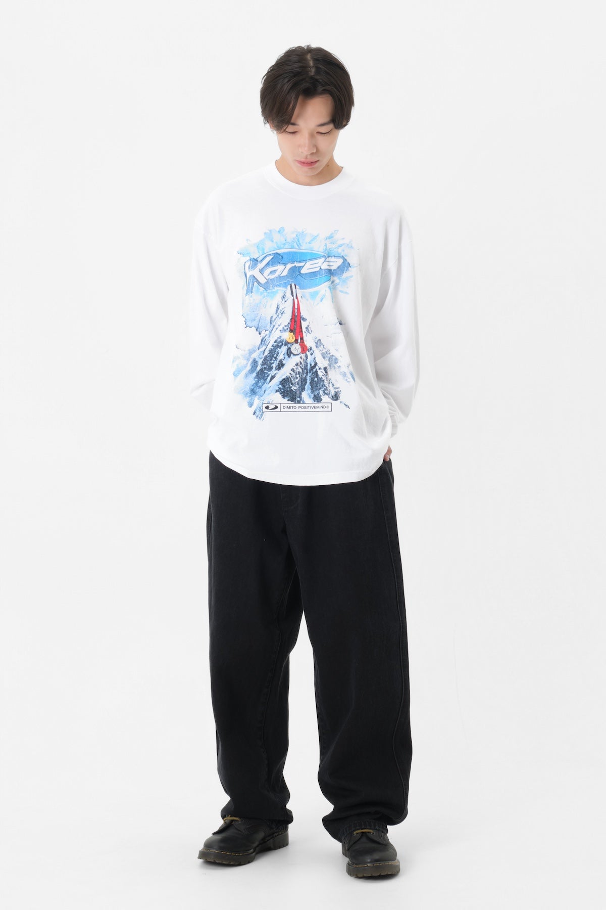 [INVITED] TEAM KOREA REPLICA COLLAGE LSV GD 6.5OZ TEE WHITE
