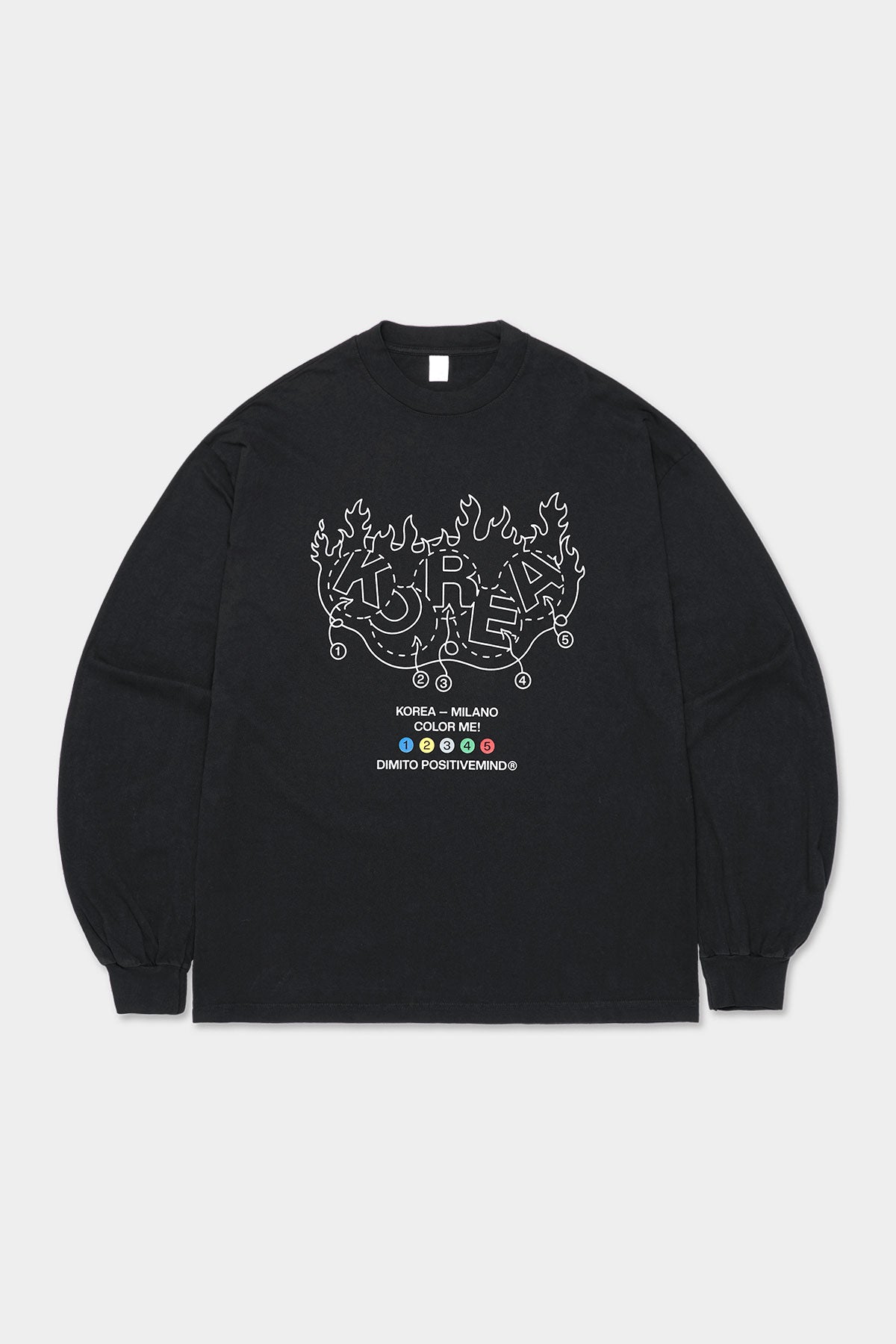 [INVITED] TEAM KOREA REPLICA COLORING LSV GD 6.5OZ TEE BLACK