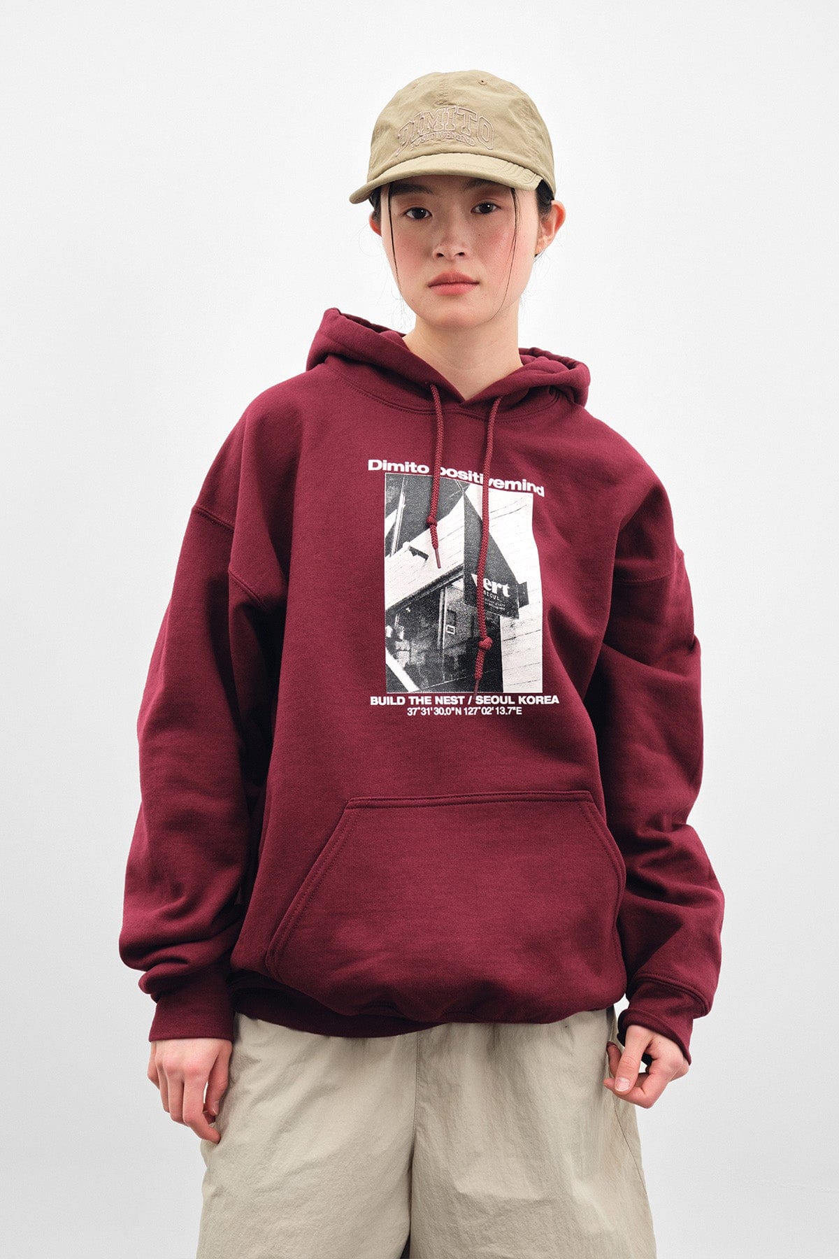 [INVITED] VERT SEOUL HOODIE BURGUNDY