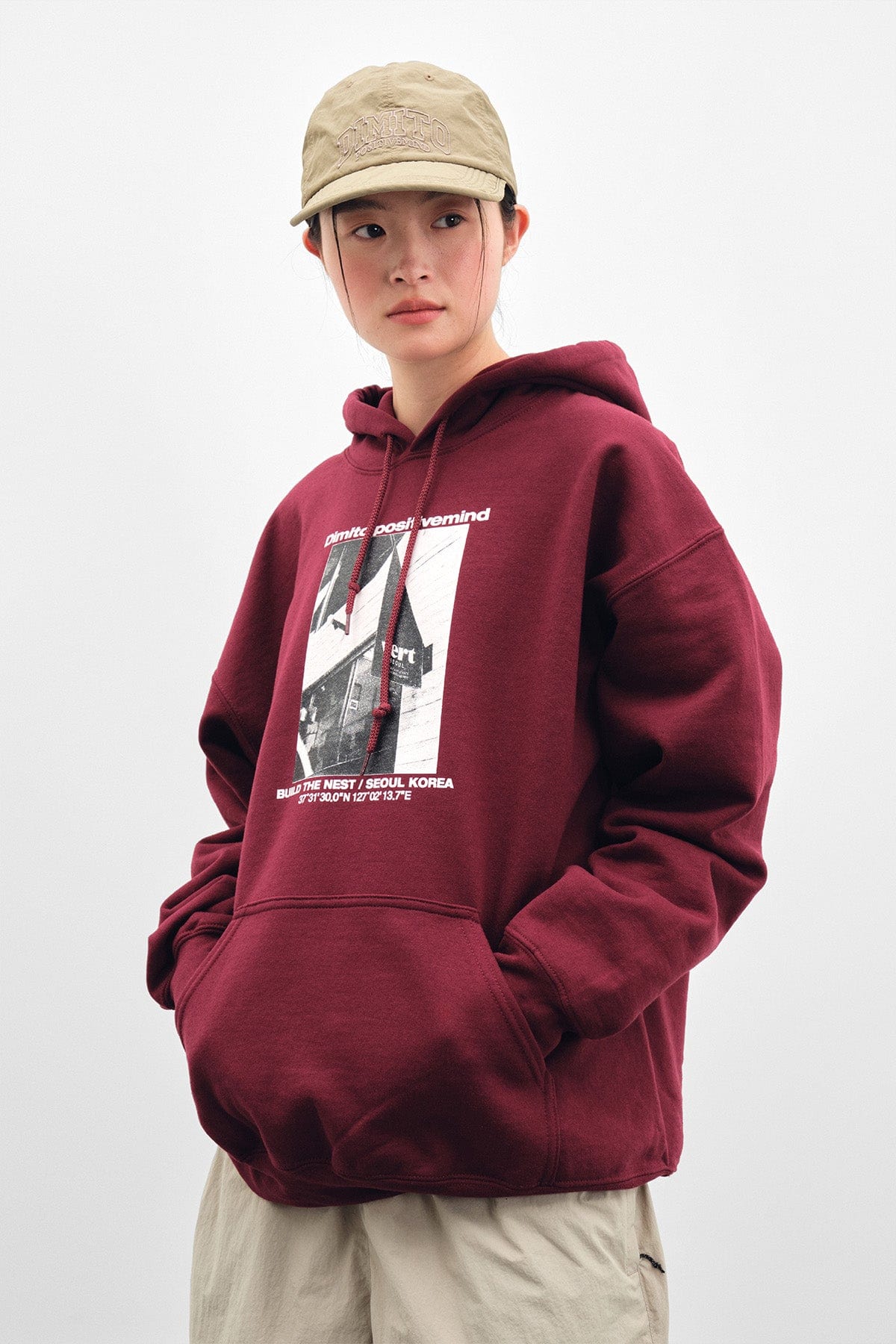 [INVITED] VERT SEOUL HOODIE BURGUNDY