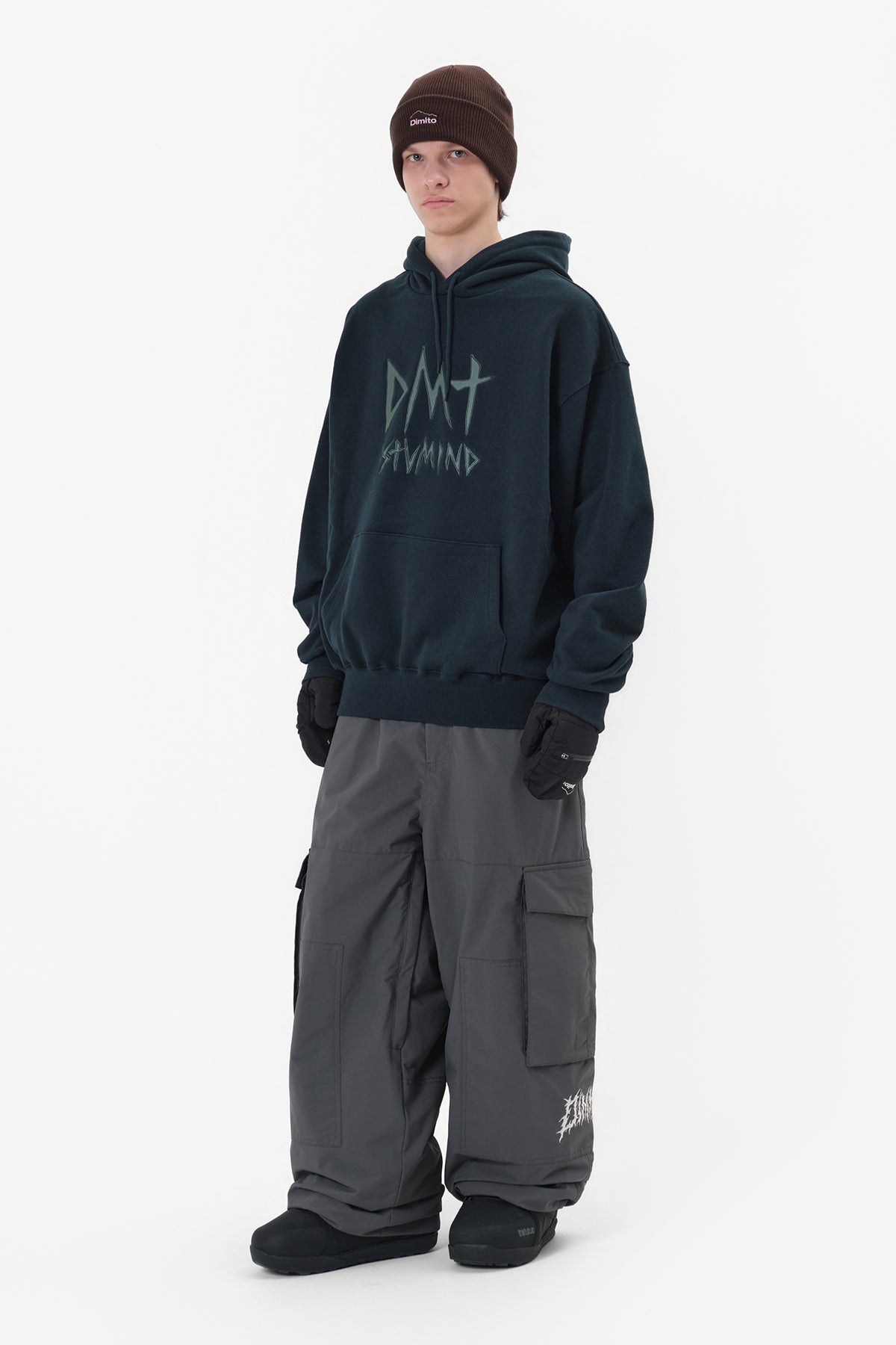 VERT VOLT CARGO BIG PANTS (WIDE FIT LV.1) DARK SHADOW