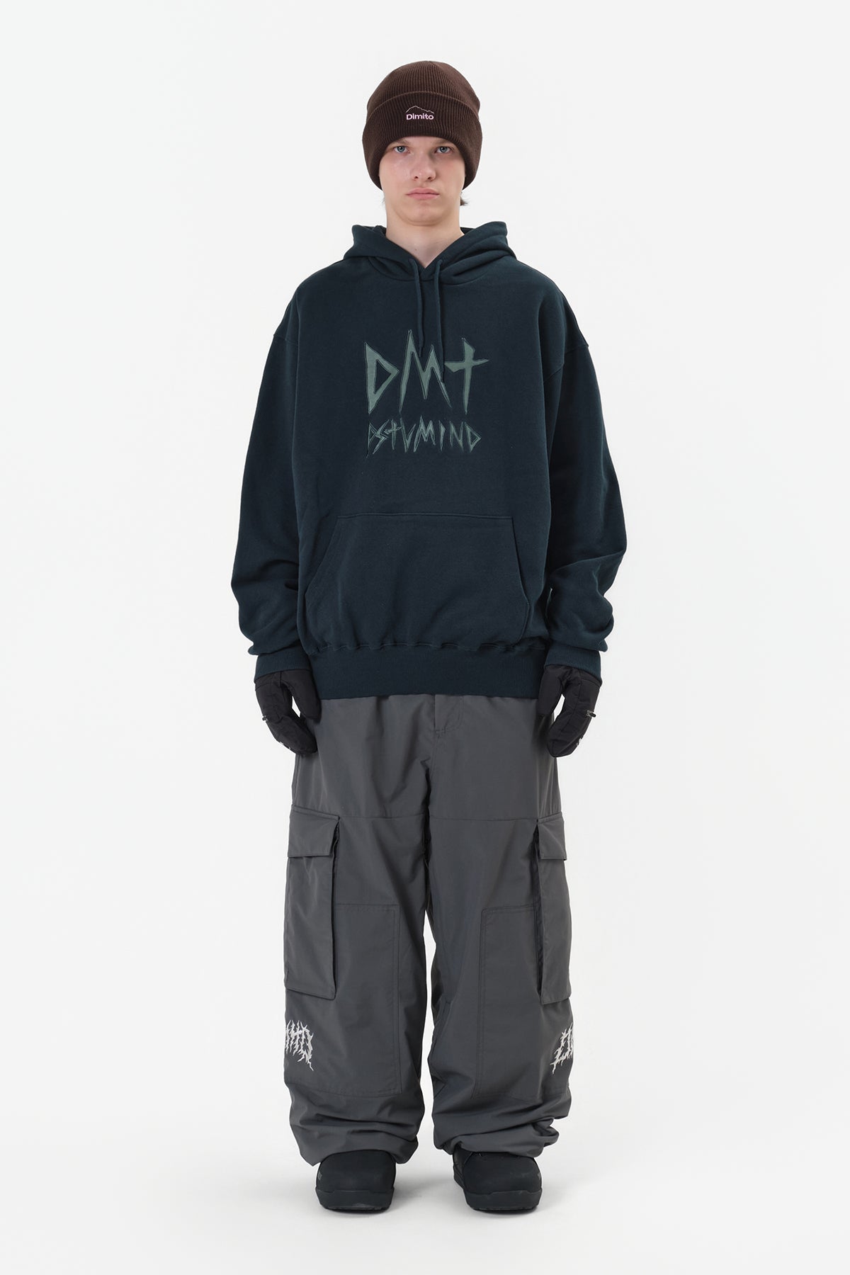 VERT VOLT CARGO BIG PANTS (WIDE FIT LV.1) DARK SHADOW