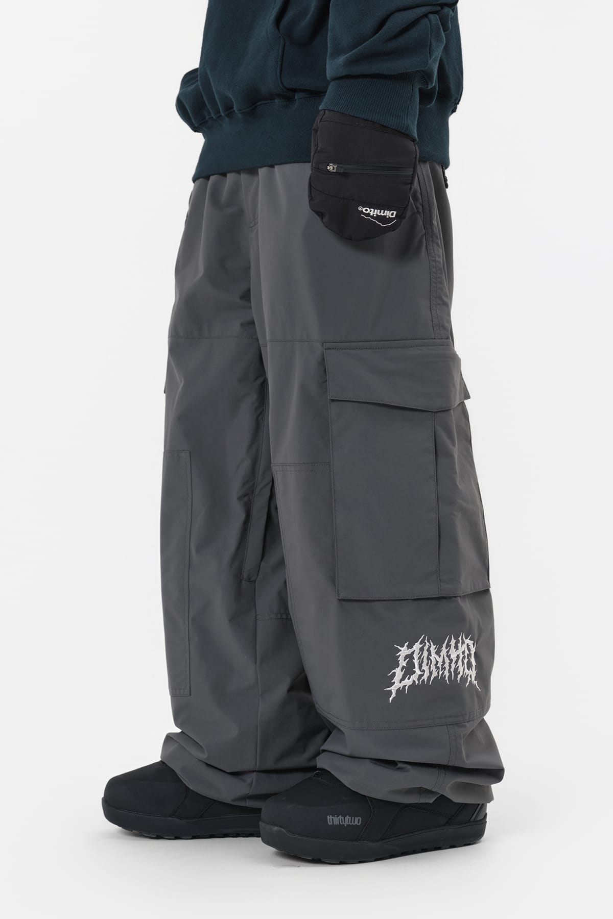[INVITED] VOLT CARGO BIG PANTS (WIDE FIT LV.1) DARK SHADOW