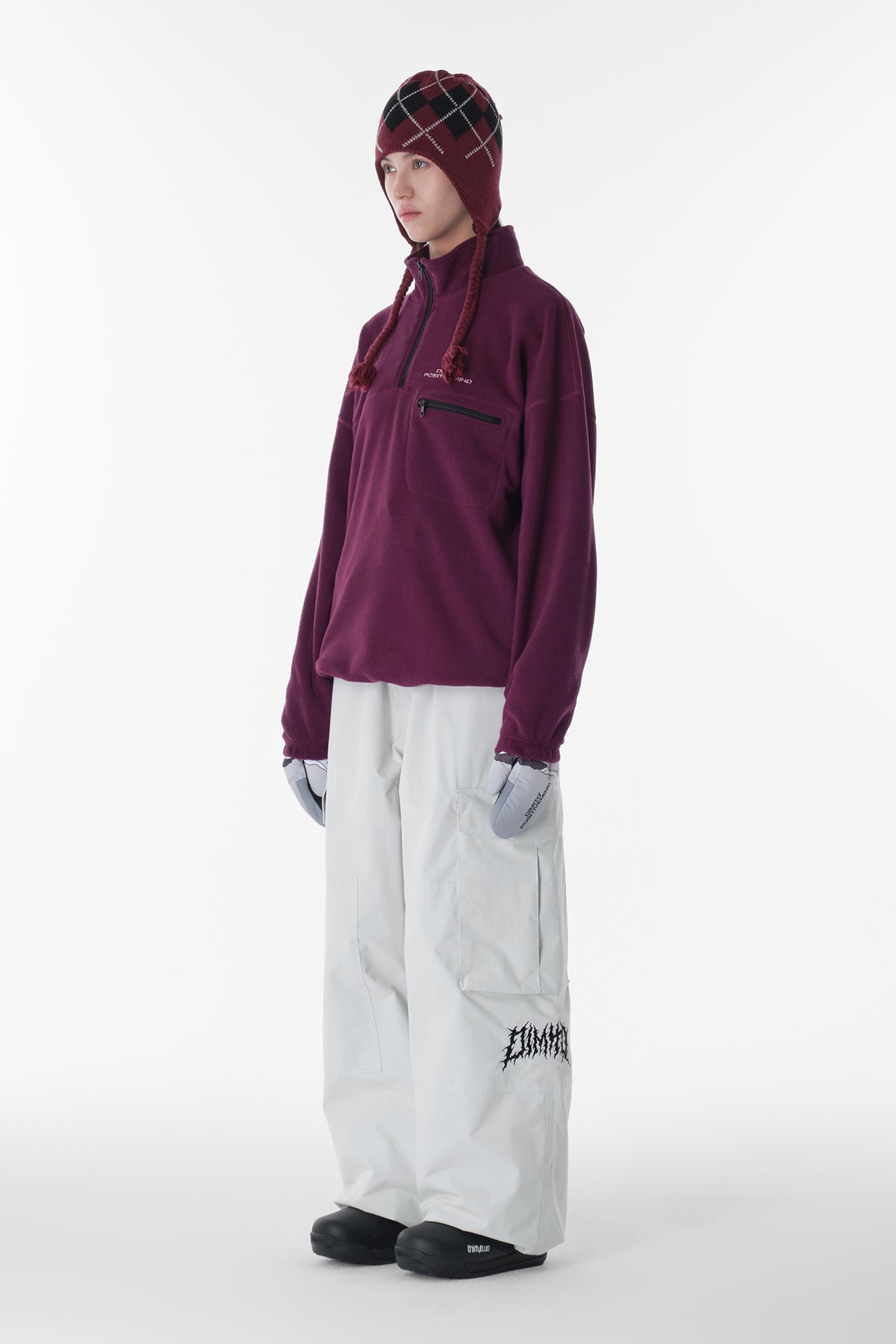 VERT VOLT CARGO BIG PANTS (WIDE FIT LV.1) WHITE