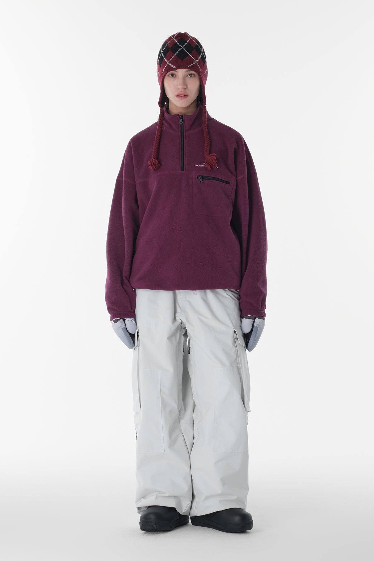 VERT VOLT CARGO BIG PANTS (WIDE FIT LV.1) WHITE