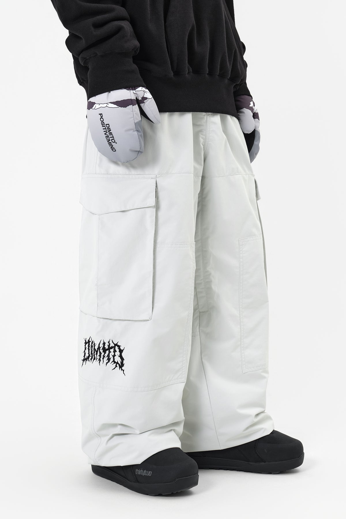 VERT VOLT CARGO BIG PANTS (WIDE FIT LV.1) WHITE