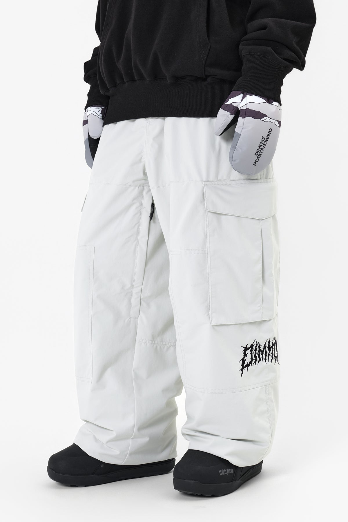 VERT VOLT CARGO BIG PANTS (WIDE FIT LV.1) WHITE