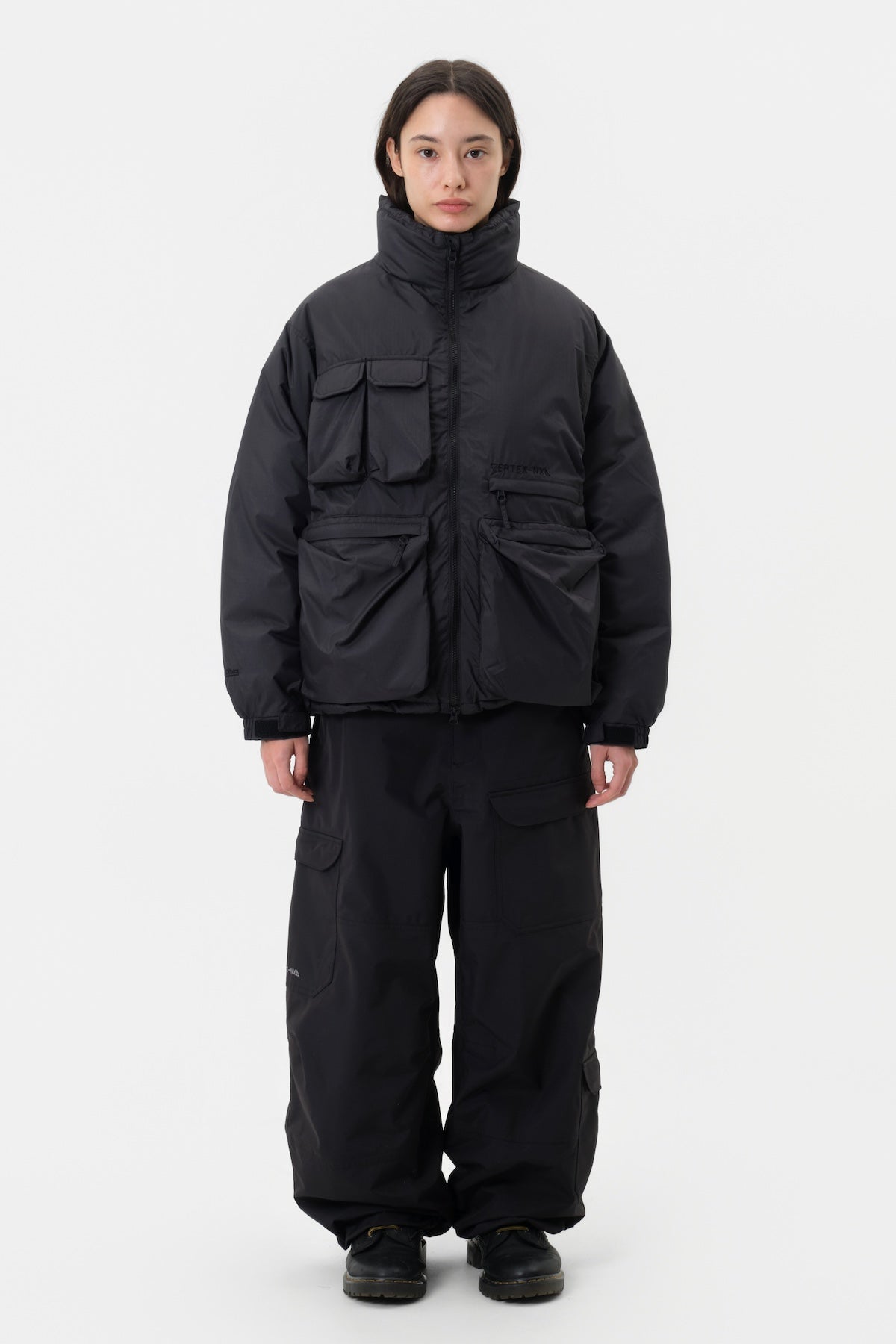 VERT VTX BANDED CARGO PANTS (WIDE FIT LV.1) BLACK