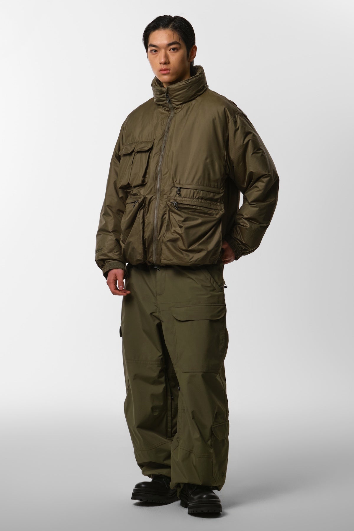 VERT VTX BANDED CARGO PANTS (WIDE FIT LV.1) OLIVE