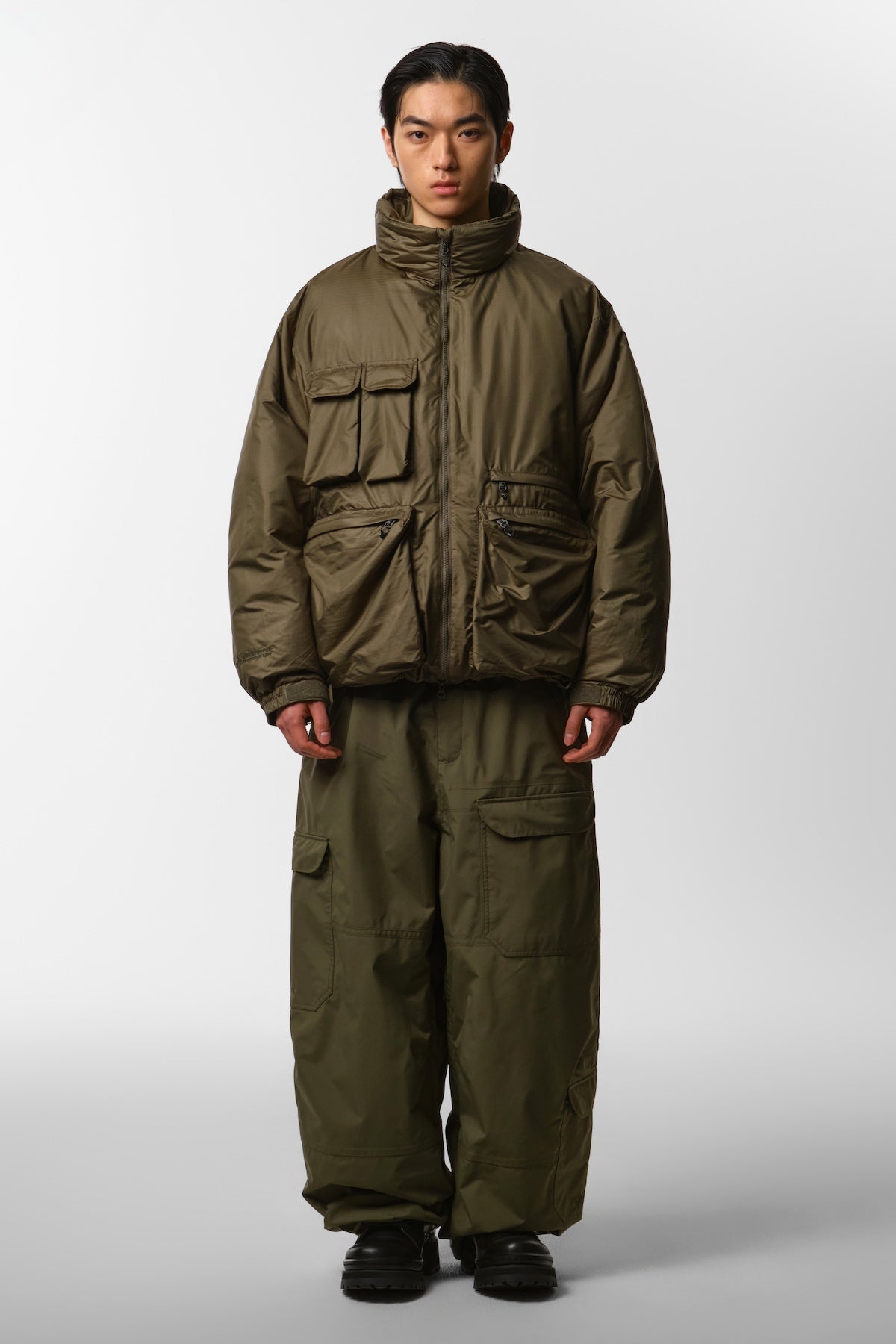 [INVITED] VTX BANDED CARGO PANTS (WIDE FIT LV.1) OLIVE