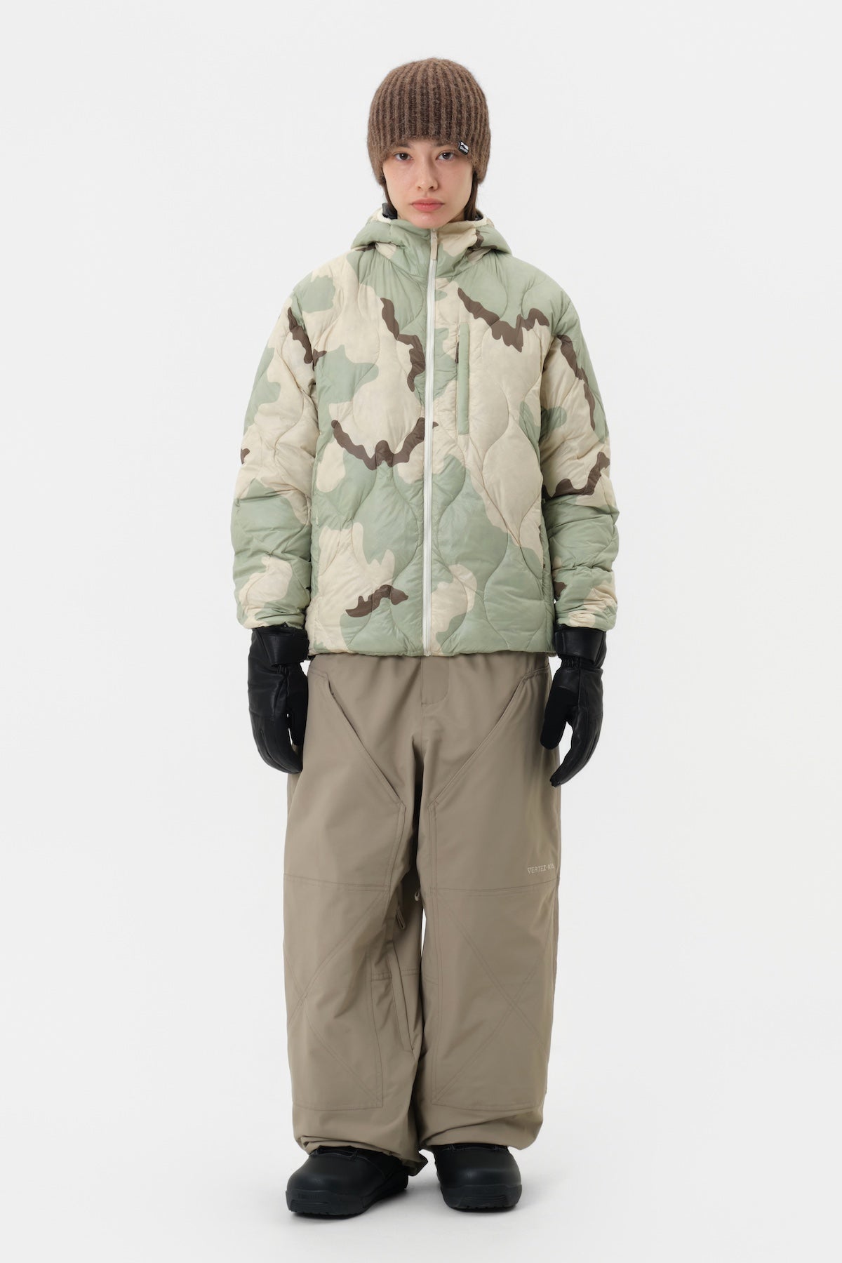 [INVITED] VTX BANDED DOUBLE KNEE PANTS (WIDE FIT LV.1) DEEP BEIGE