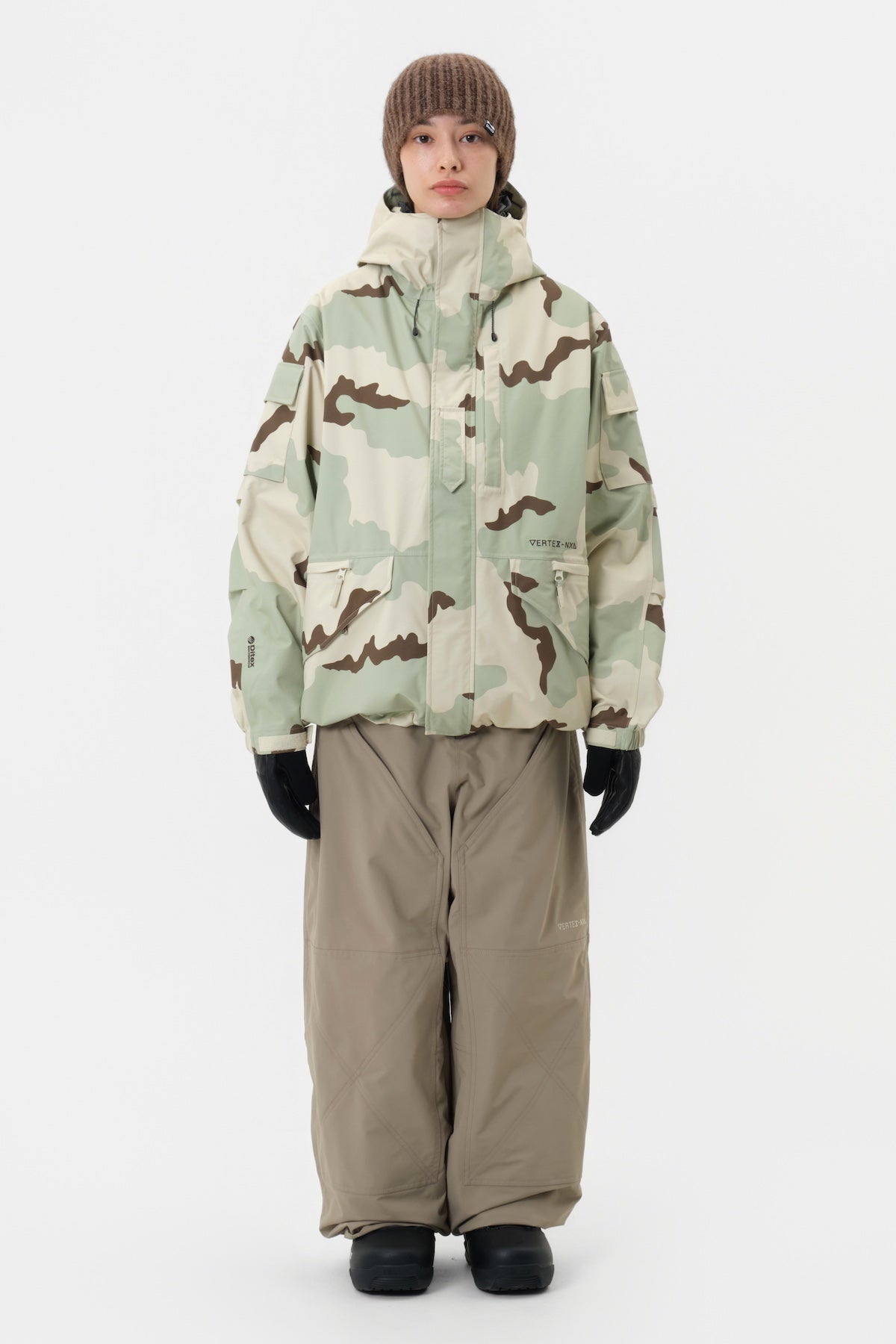 [INVITED] VTX BANDED DOUBLE KNEE PANTS (WIDE FIT LV.1) DEEP BEIGE