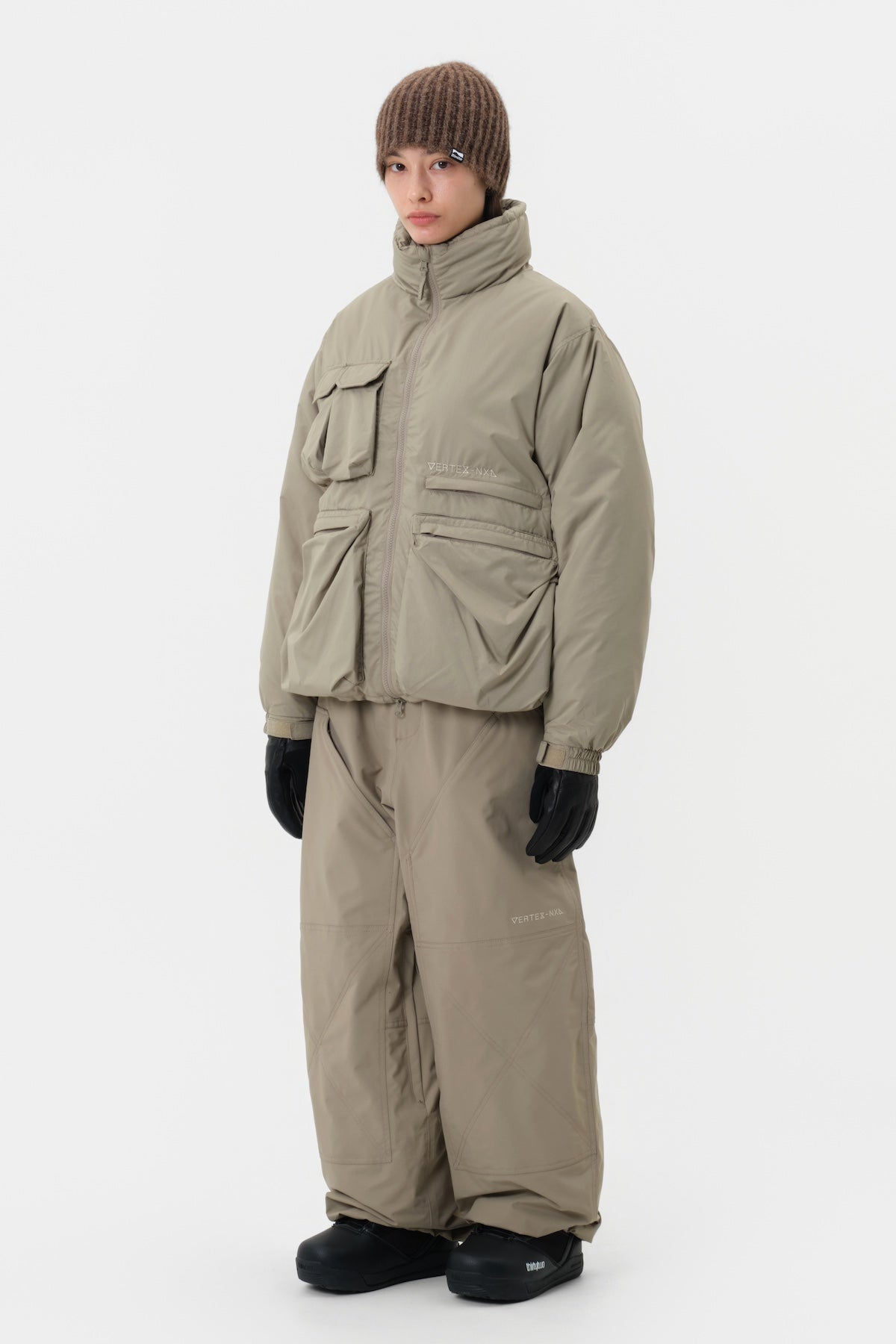 VERT VTX BANDED DOUBLE KNEE PANTS (WIDE FIT LV.1) DEEP BEIGE