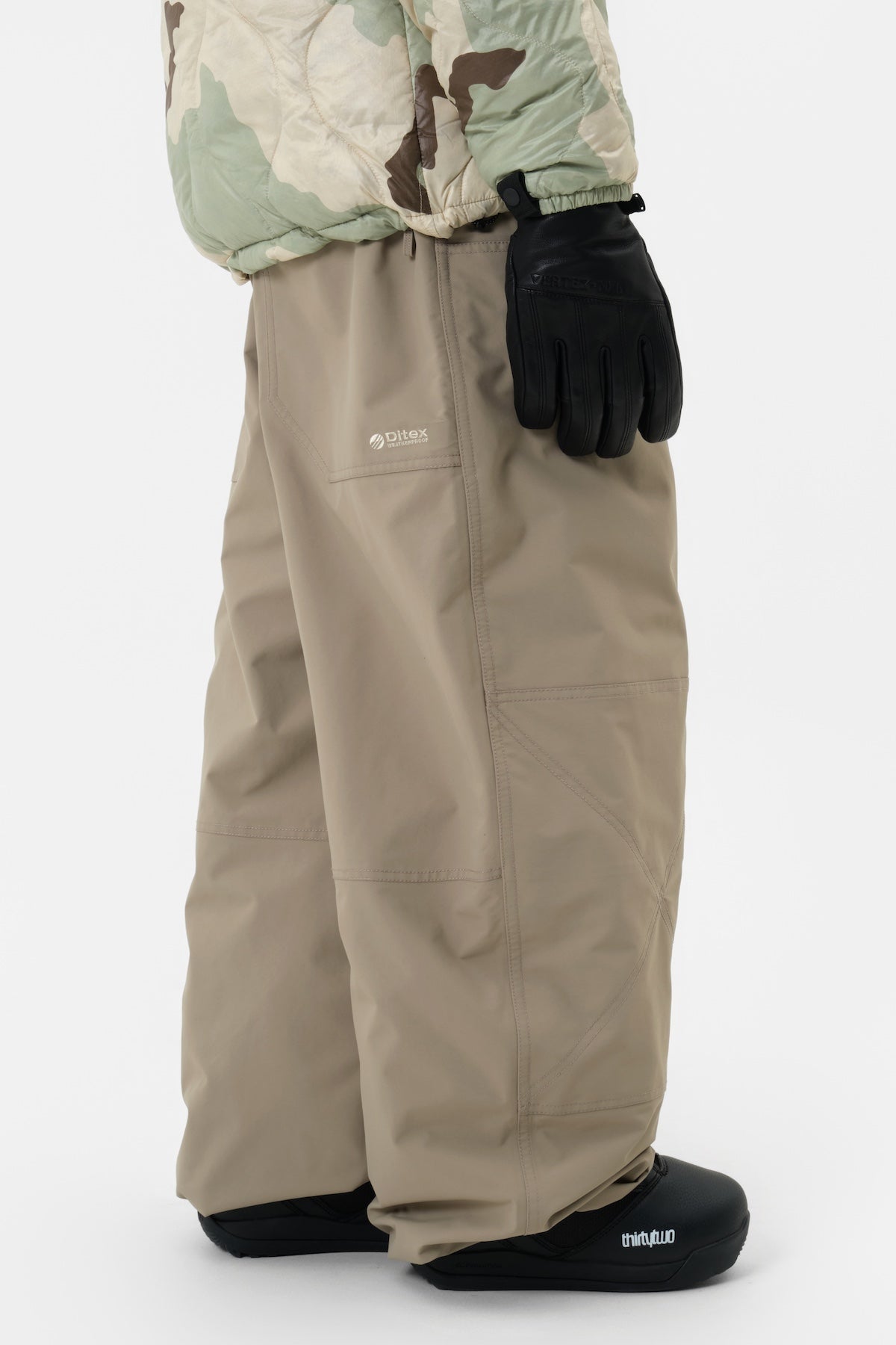 [INVITED] VTX BANDED DOUBLE KNEE PANTS (WIDE FIT LV.1) DEEP BEIGE