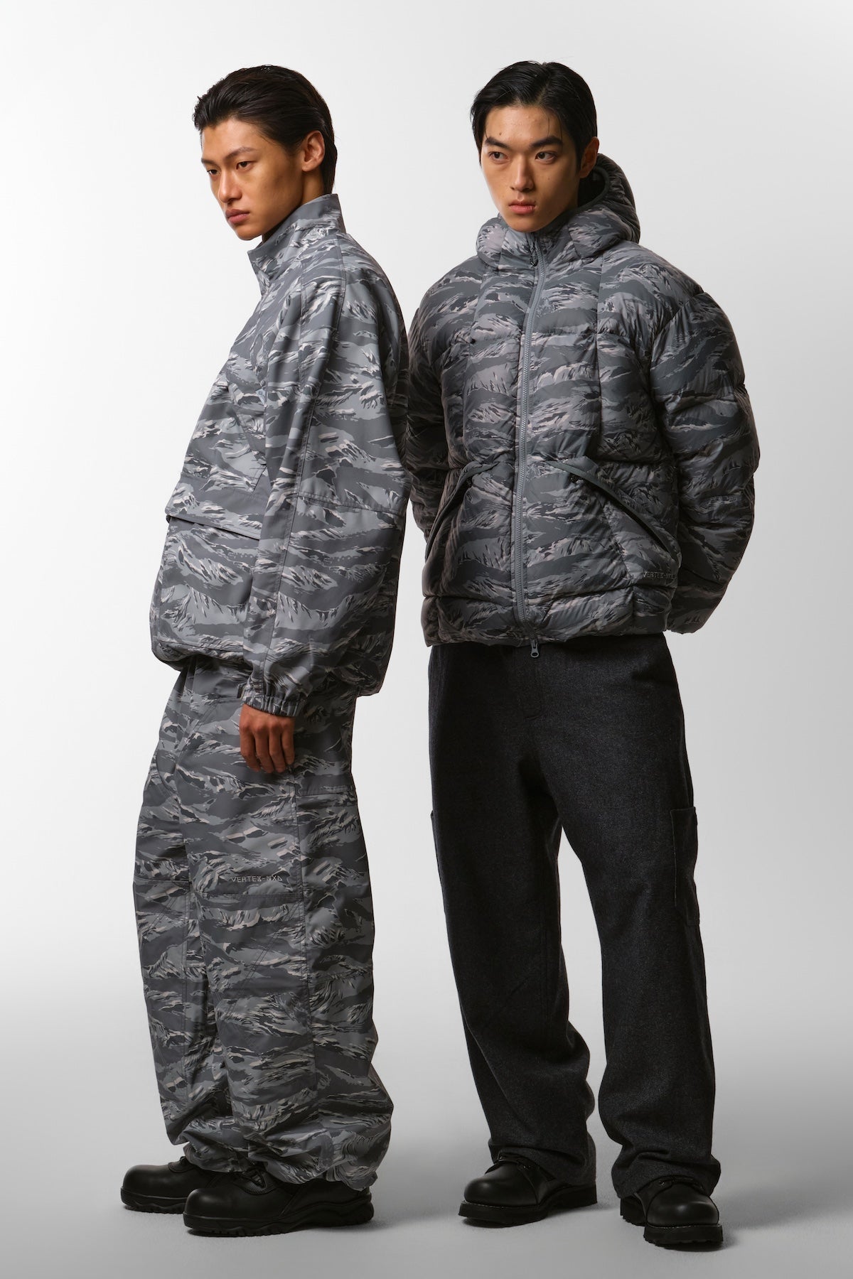 VERT VTX BANDED DOUBLE KNEE PANTS (WIDE FIT LV.1) TIGER GREY CAMO