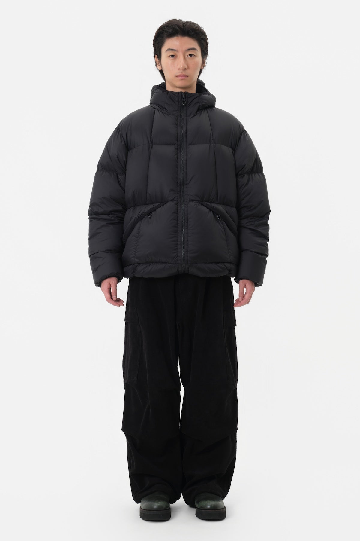 [INVITED] VTX CORDUROY CARGO PANTS (RELAXED FIT) BLACK