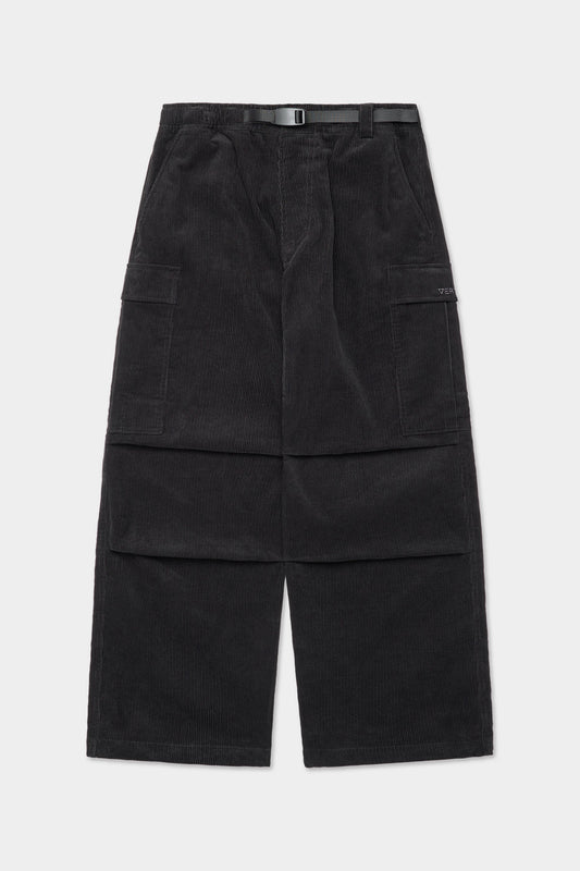 VERT VTX CORDUROY CARGO PANTS (RELAXED FIT) BLACK