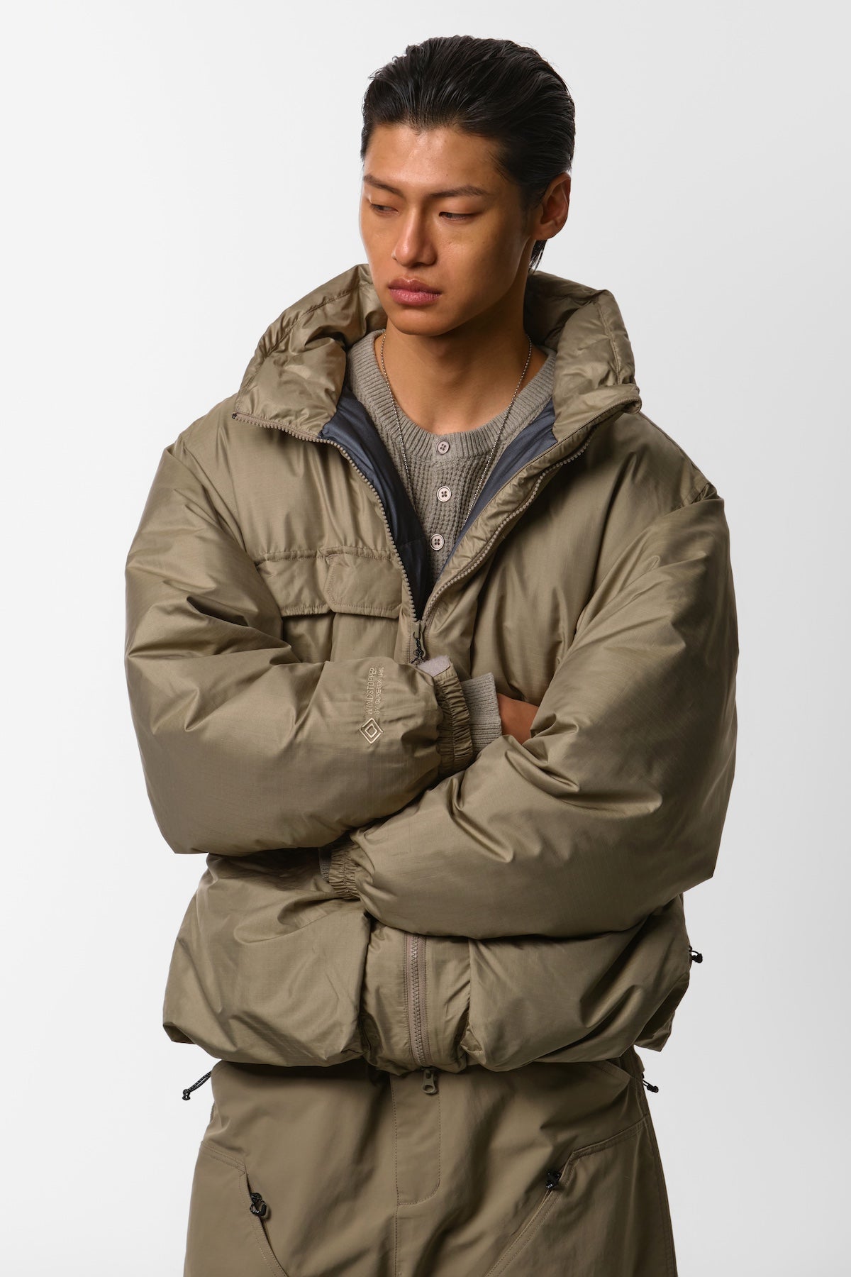 [INVITED] VTX UTILITY DOWN JACKET DEEP BEIGE