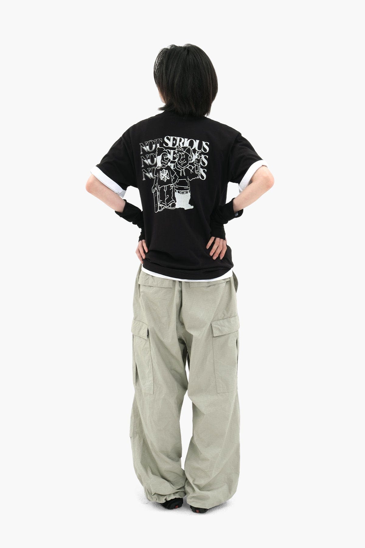 [INVITED] WASHED CARGO PANTS (LOOSE FIT) IVORY