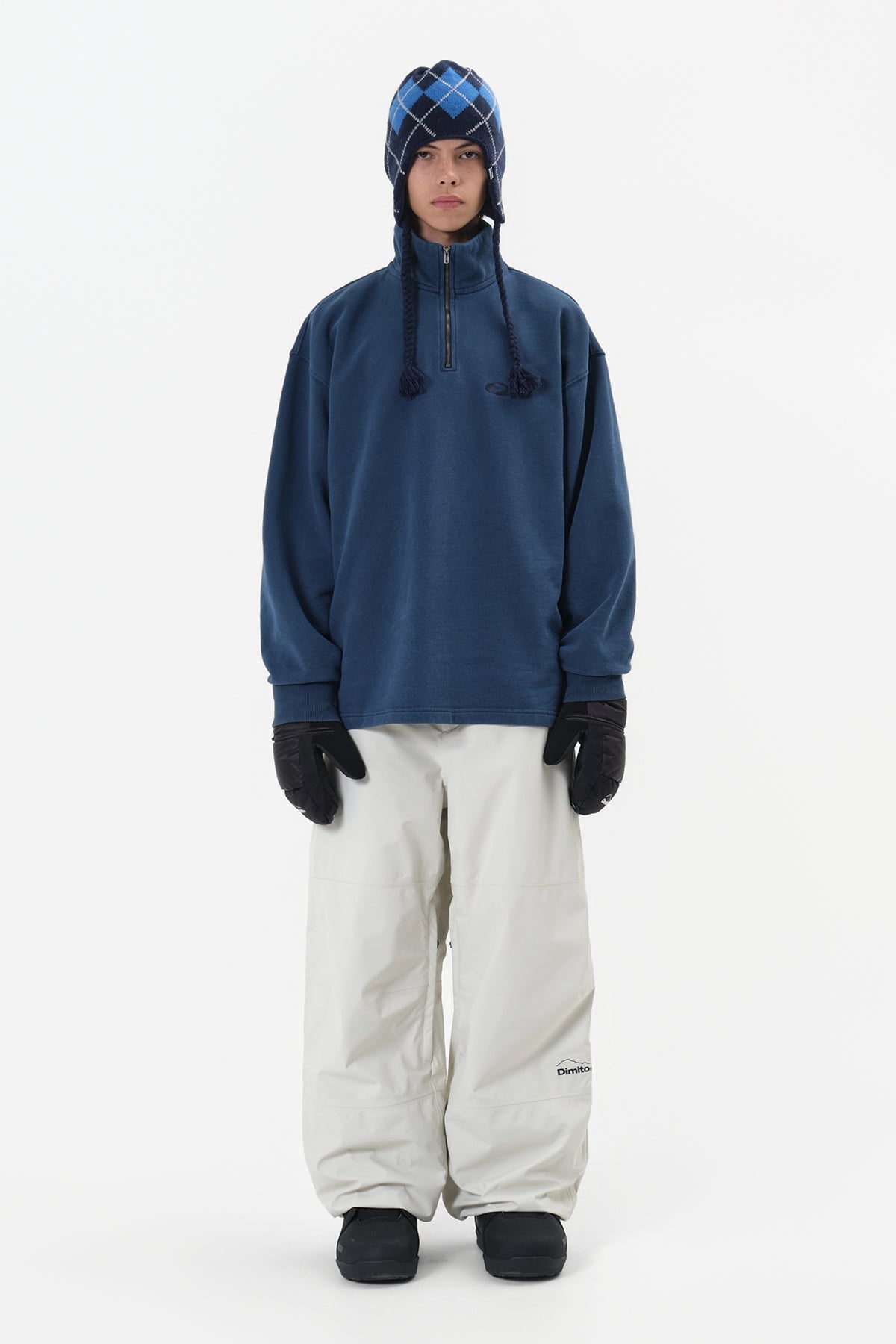 [PROMO] WASHED HALF ZIP SWEATSHIRT DEEP SEA