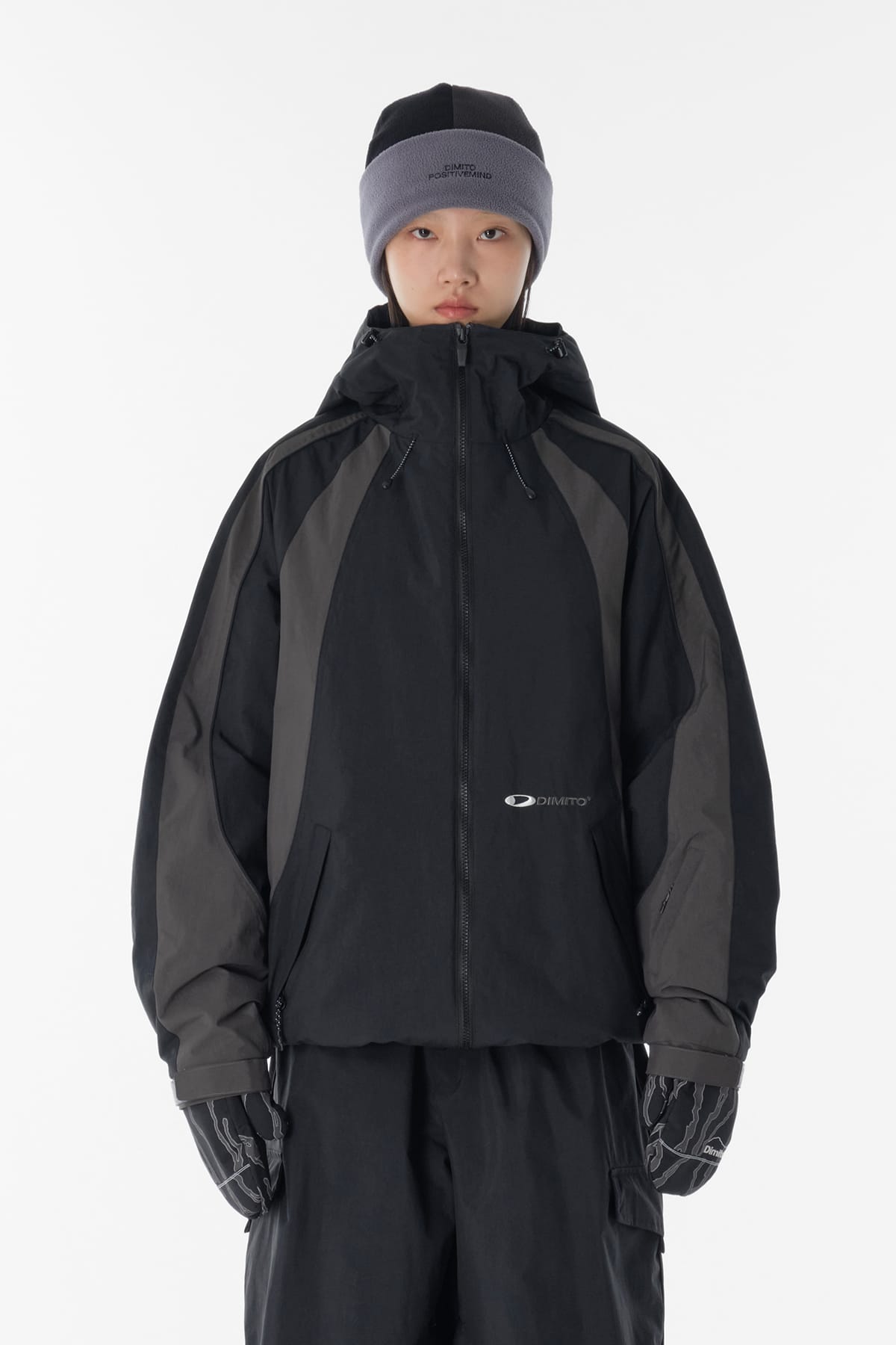 WAVE PADDED JACKET MID BLACK – DIMITO INTERNATIONAL