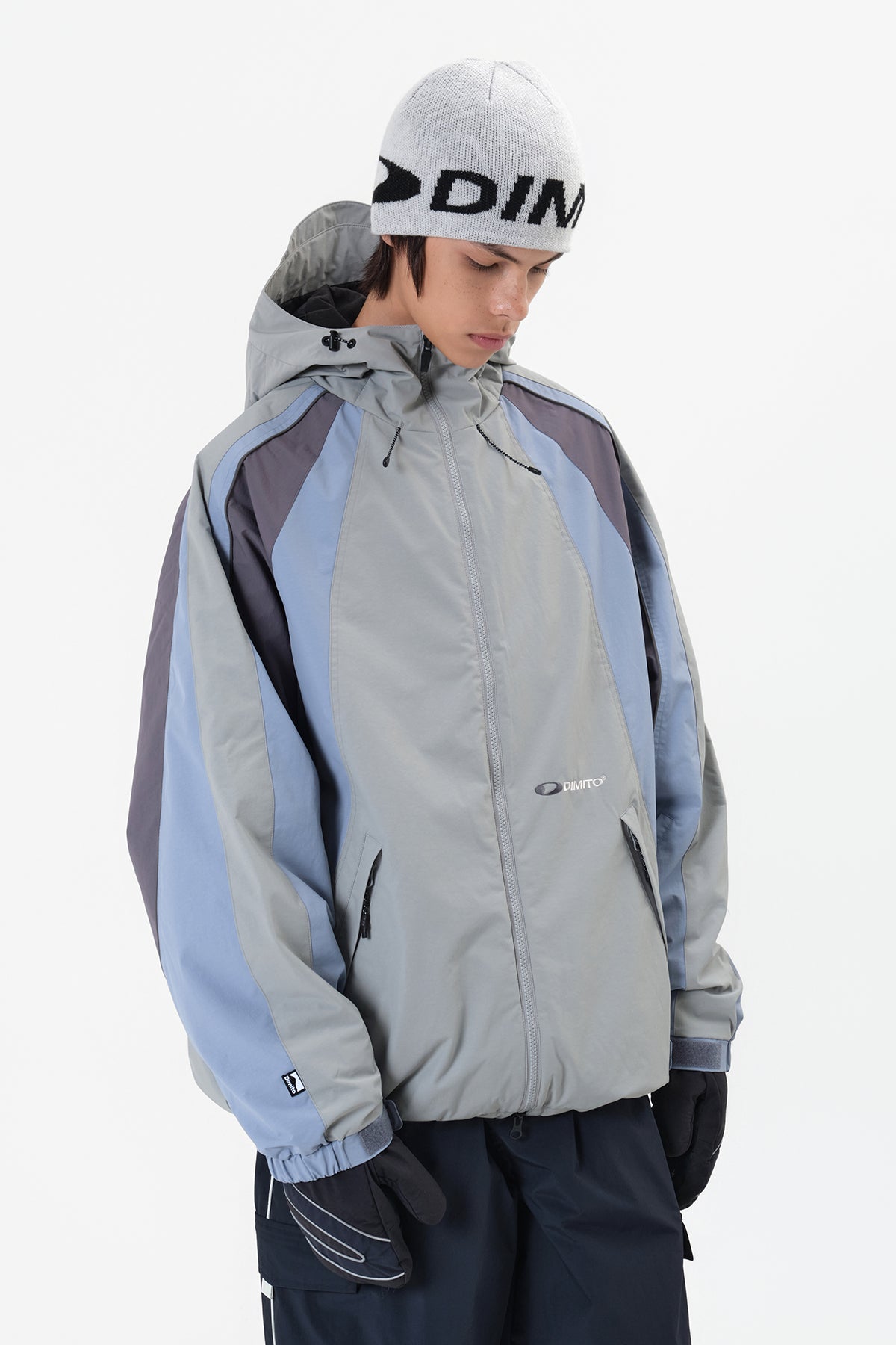 VERT WAVE PADDED JACKET SAGE GREY