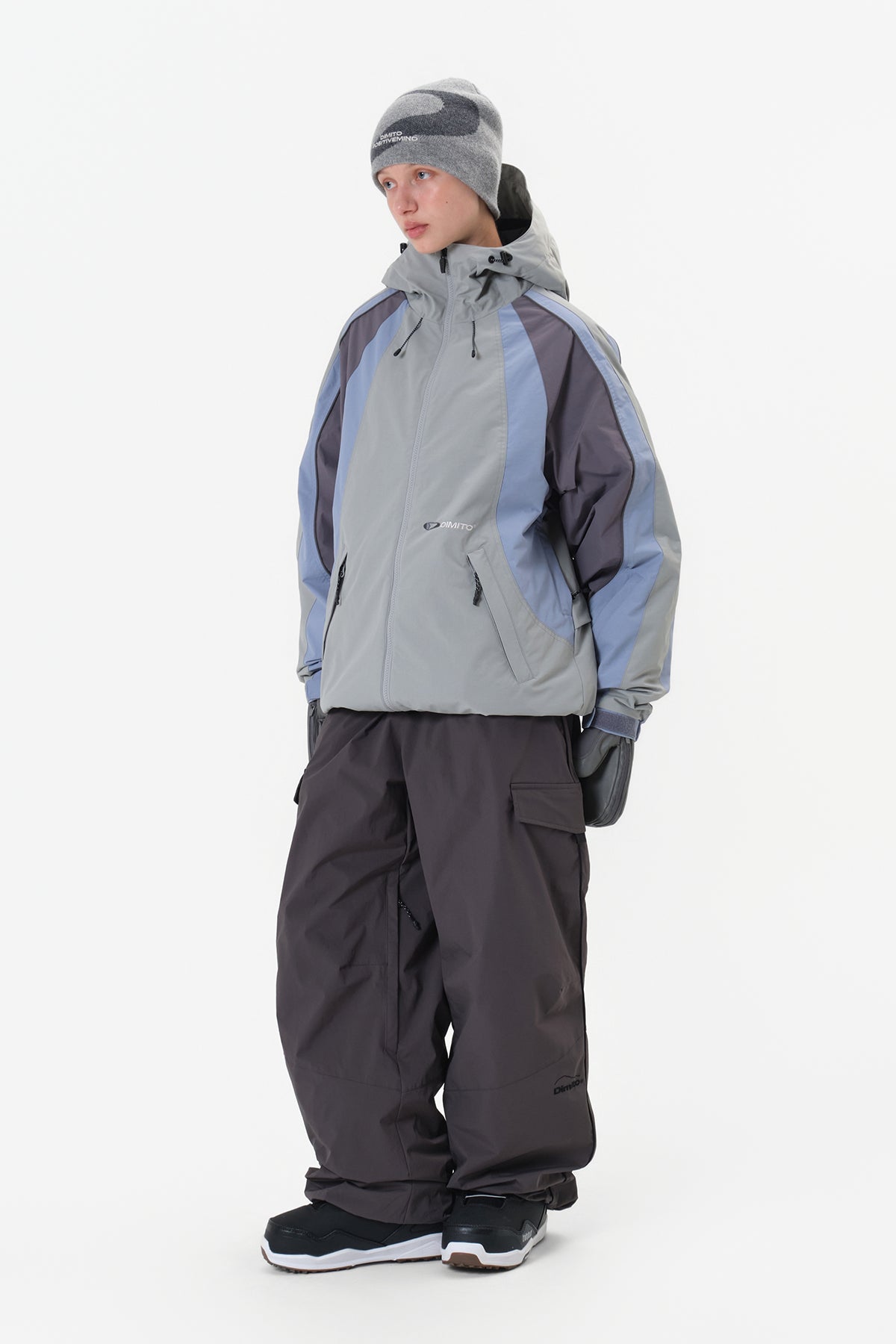 VERT WAVE PADDED JACKET SAGE GREY